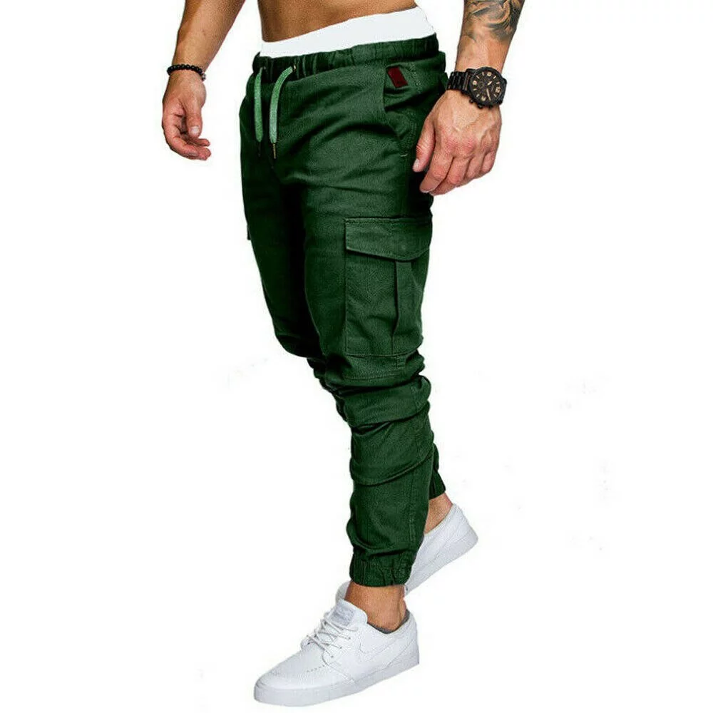 Musuos Male Skinny Fit Straight Leg Trousers,Outwear  Gym Sports Pants