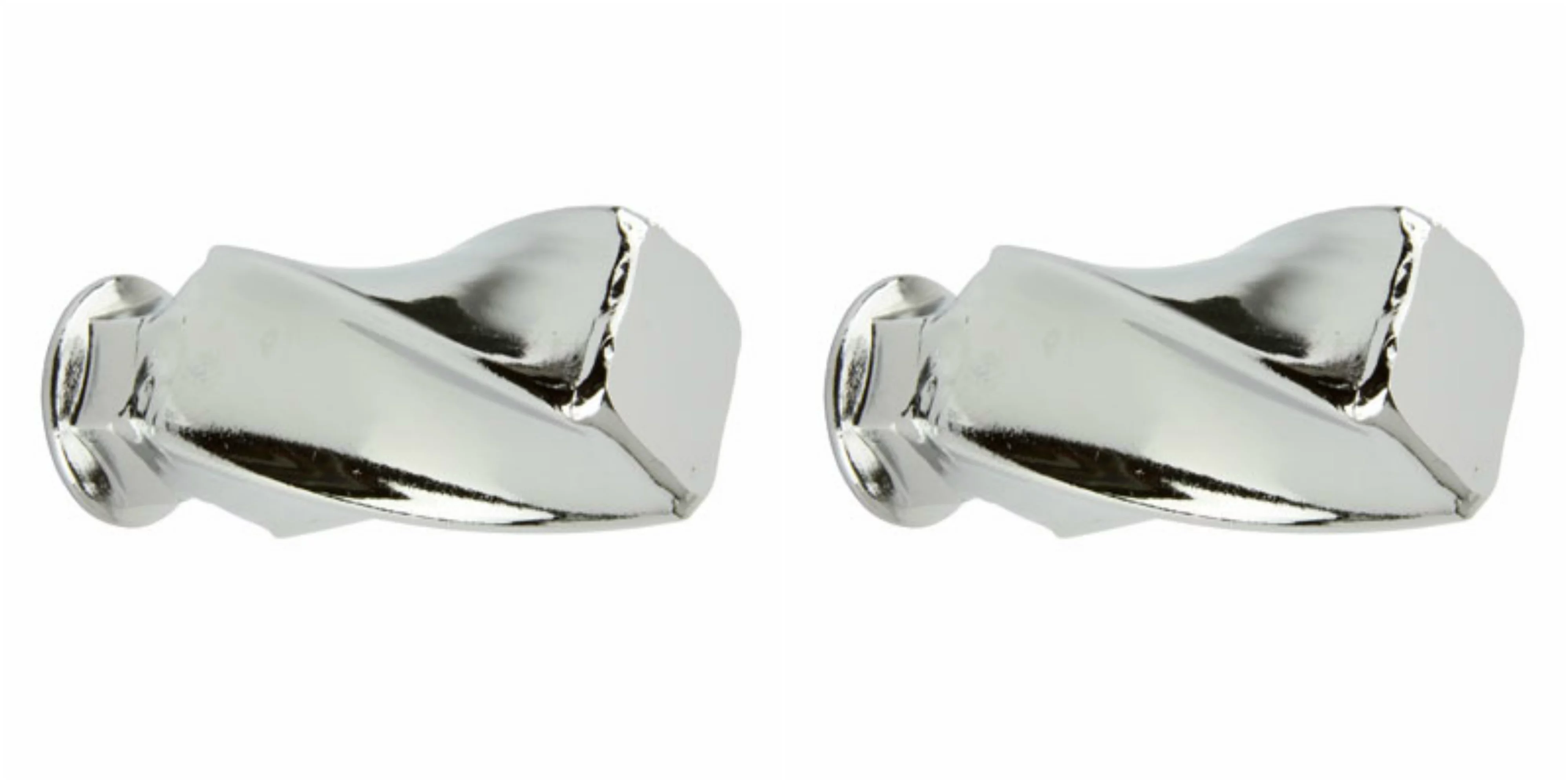 2 - Twisted Square Nuts 3/8 x 26t Chrome. Bicycle nut, bike nut, lowrider, beach cruiser, chopper, mountain, limo