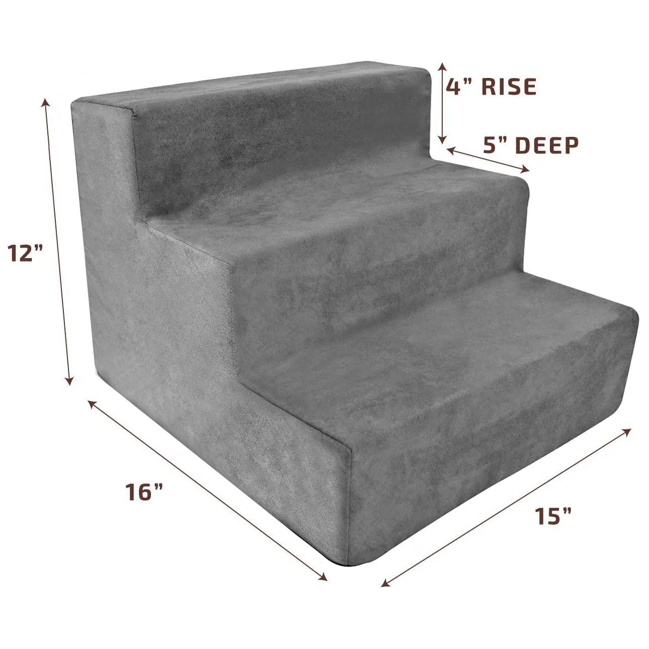 High Density Foam 3 Steps Pet Stairs