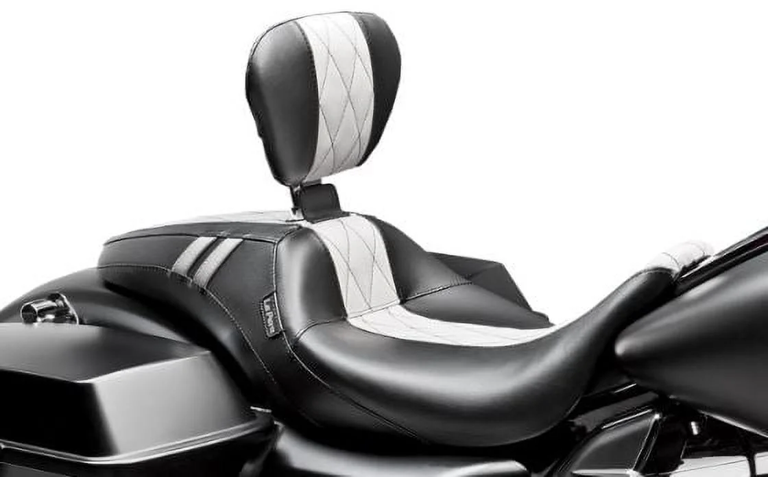 Le Pera Outcast GT Seat w/Backrest Black/White (LK-987BRGTWDM)