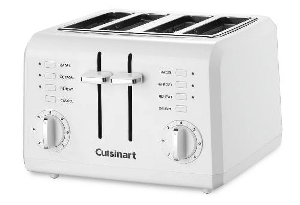 Used Cuisinart CPT-142P1 2-Slice Compact Plastic Toaster, 4, White