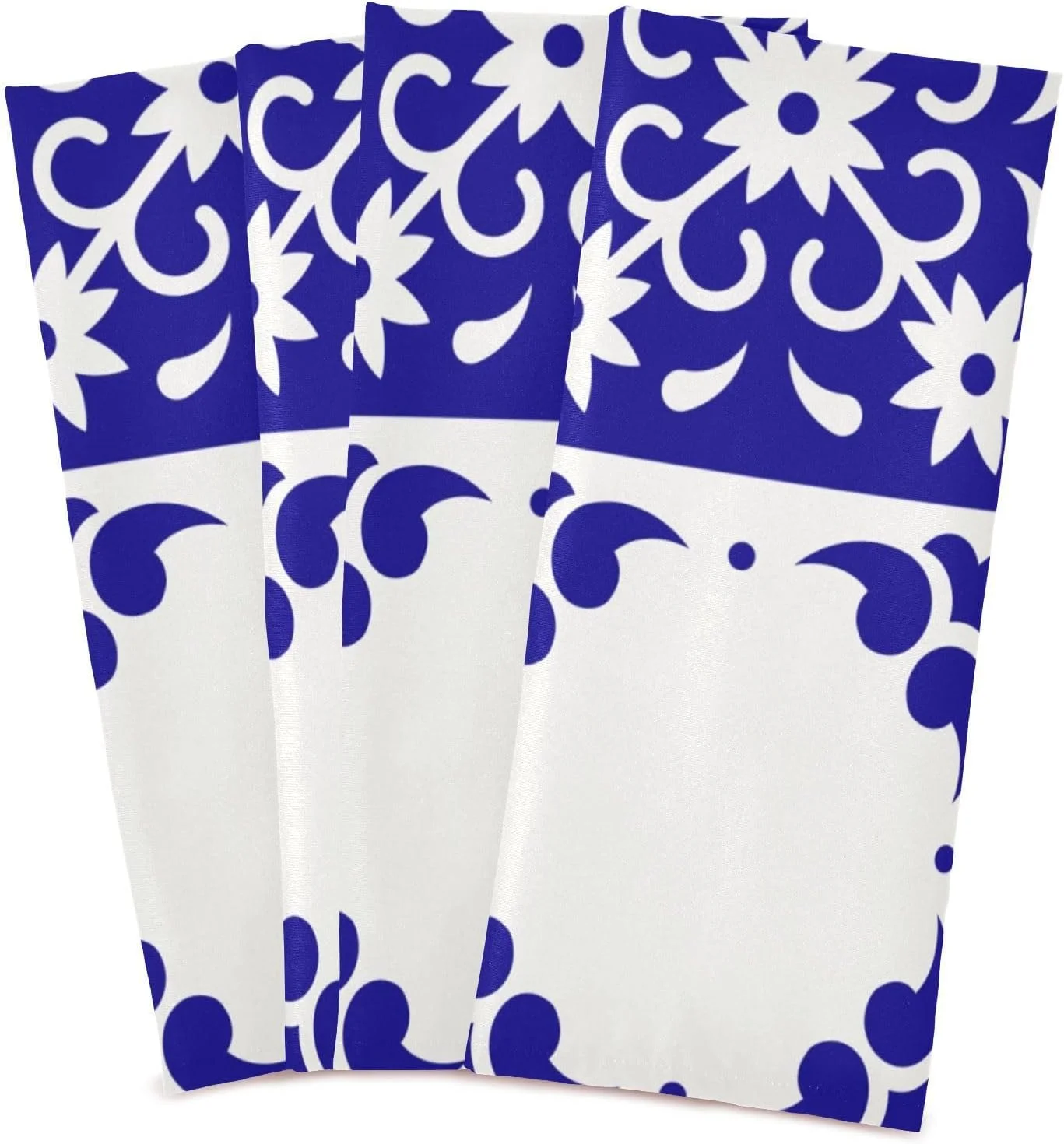 Hidove Kitchen Towels Talavera Ceramic Navy Blue Pattern Cleaning Towel Absorbent Hand Towels Tea Towels for Home Restaurant Dish Clean 28