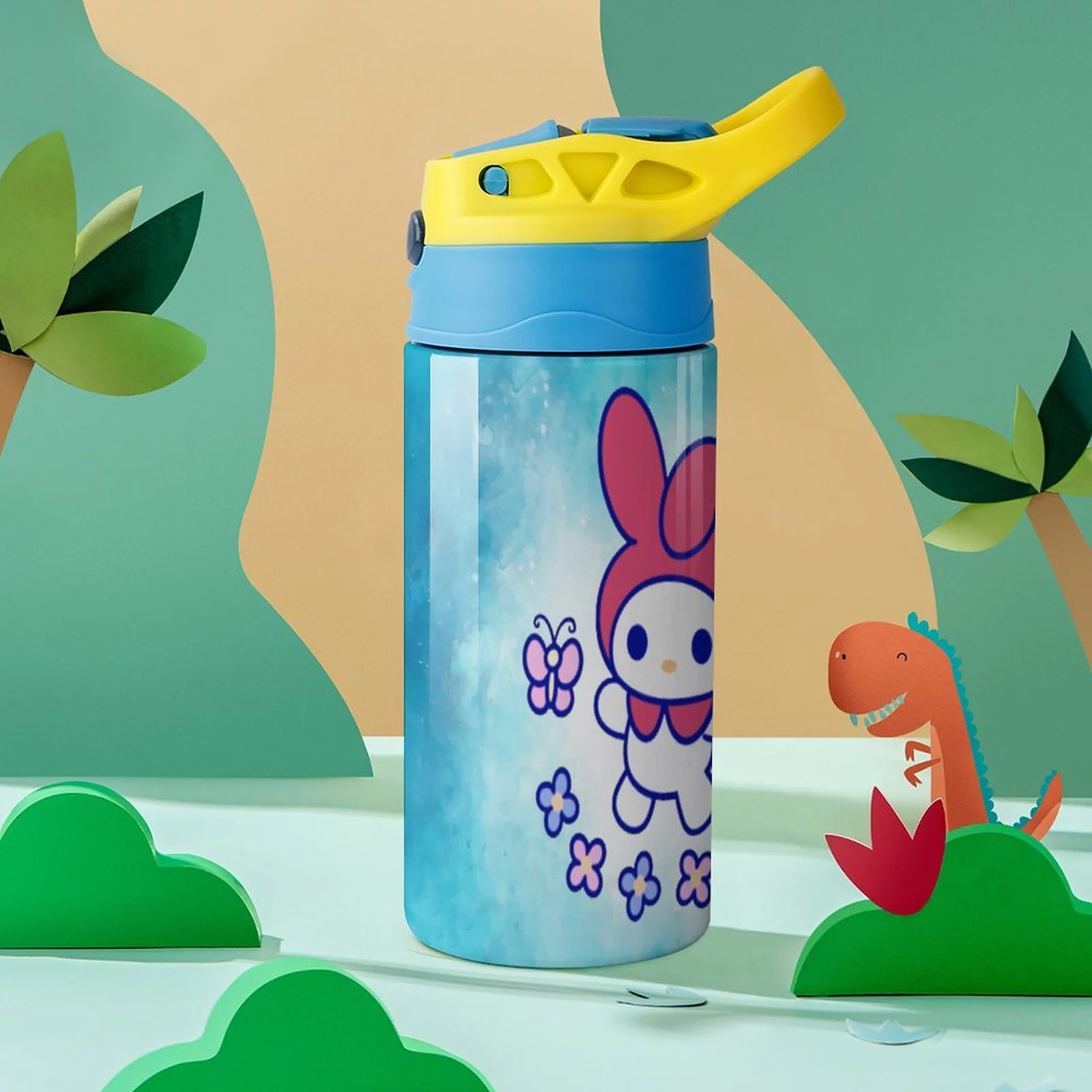 My Melody Characters Children's Water Bottle Vacuum Insulated Stainless Steel Cup With Straw Toddler Thermoses