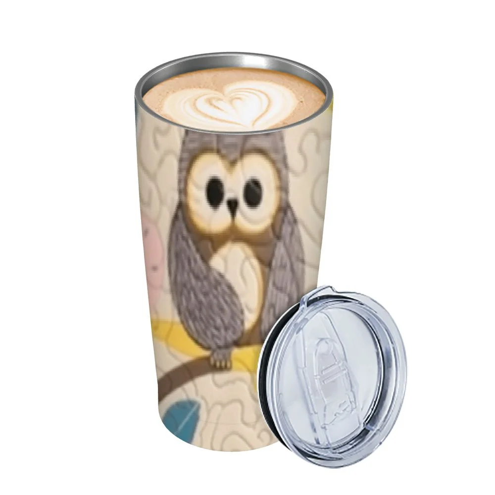 COMIO Monkey Banana Leaf Insulated Water Bottle Stainless Steel Metal Insulated Thermos Leak Proof Vacuum Sports Water Bottle for Gym Camping Hiking Travel