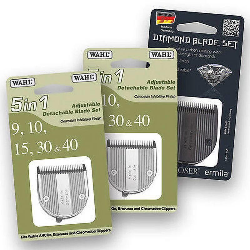 5 In 1 Replacement Blade Kit 3 Piece Adjustable Detachable Set For Clipper
