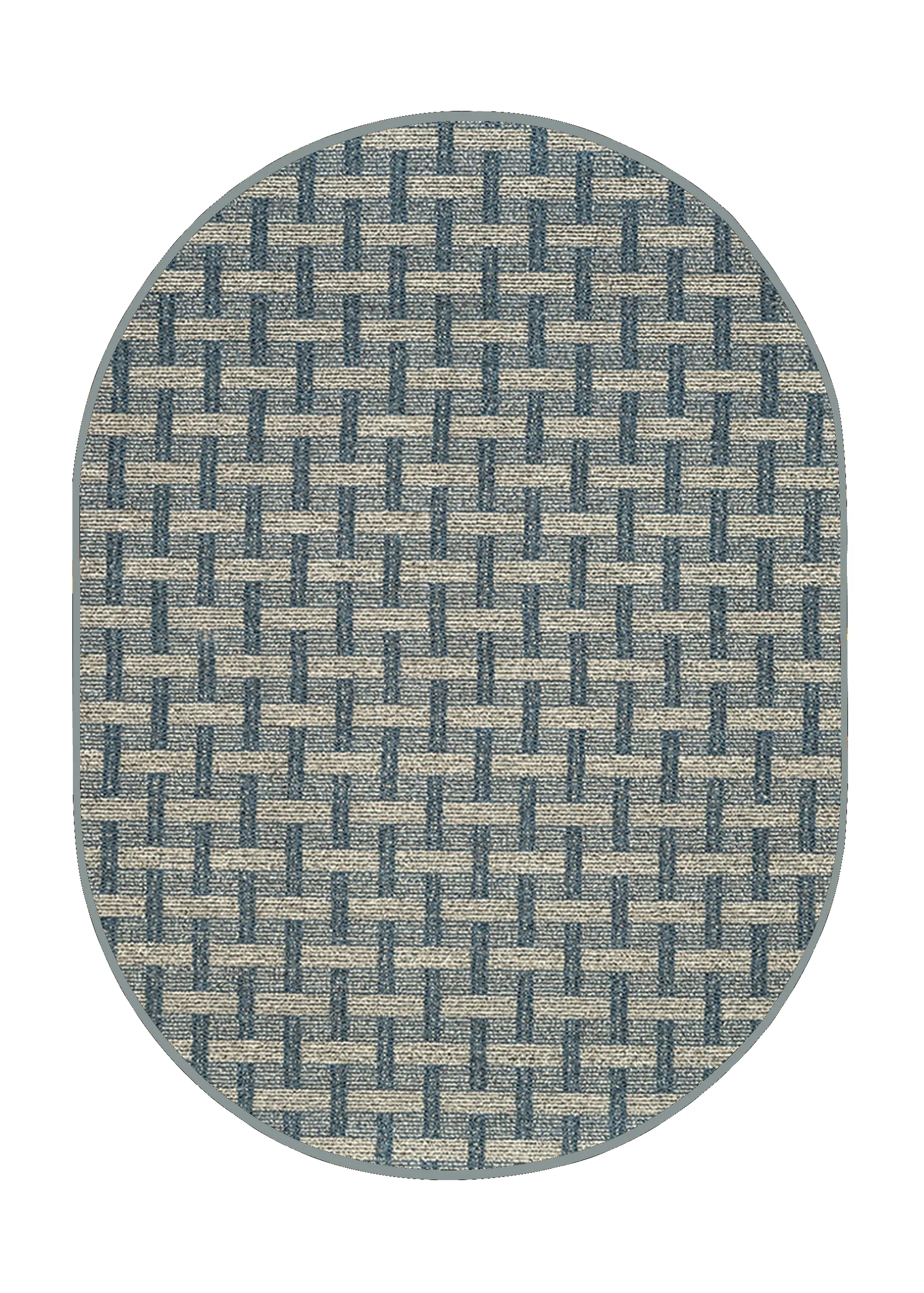 Furnish My Place Union Indoor/Outdoor Commercial Color Rug - Navy, 6' x 8' Oval, Pet and Kids Friendly Rug. Made in USA, Oval, Area Rugs Great for Kids, Pets, Event, Wedding, Home Decor