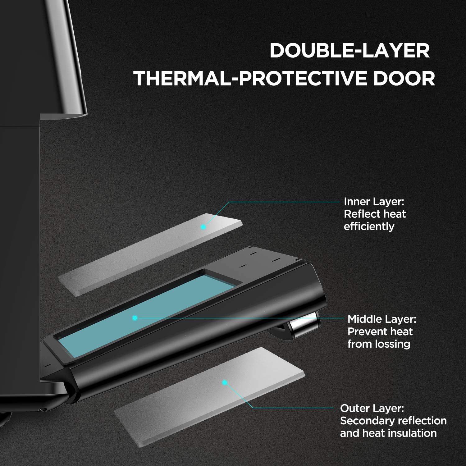 CalmDo Air Fryer Oven Combo, 18 in 1 Toaster Ovens Countertop Convection Ovens, Air Fryer Countertop for Rotisserie, Roast, Bake, Dehydrate,12.7QT/12L Air Fryer Toaster Oven with 10 Accessories, 1500w