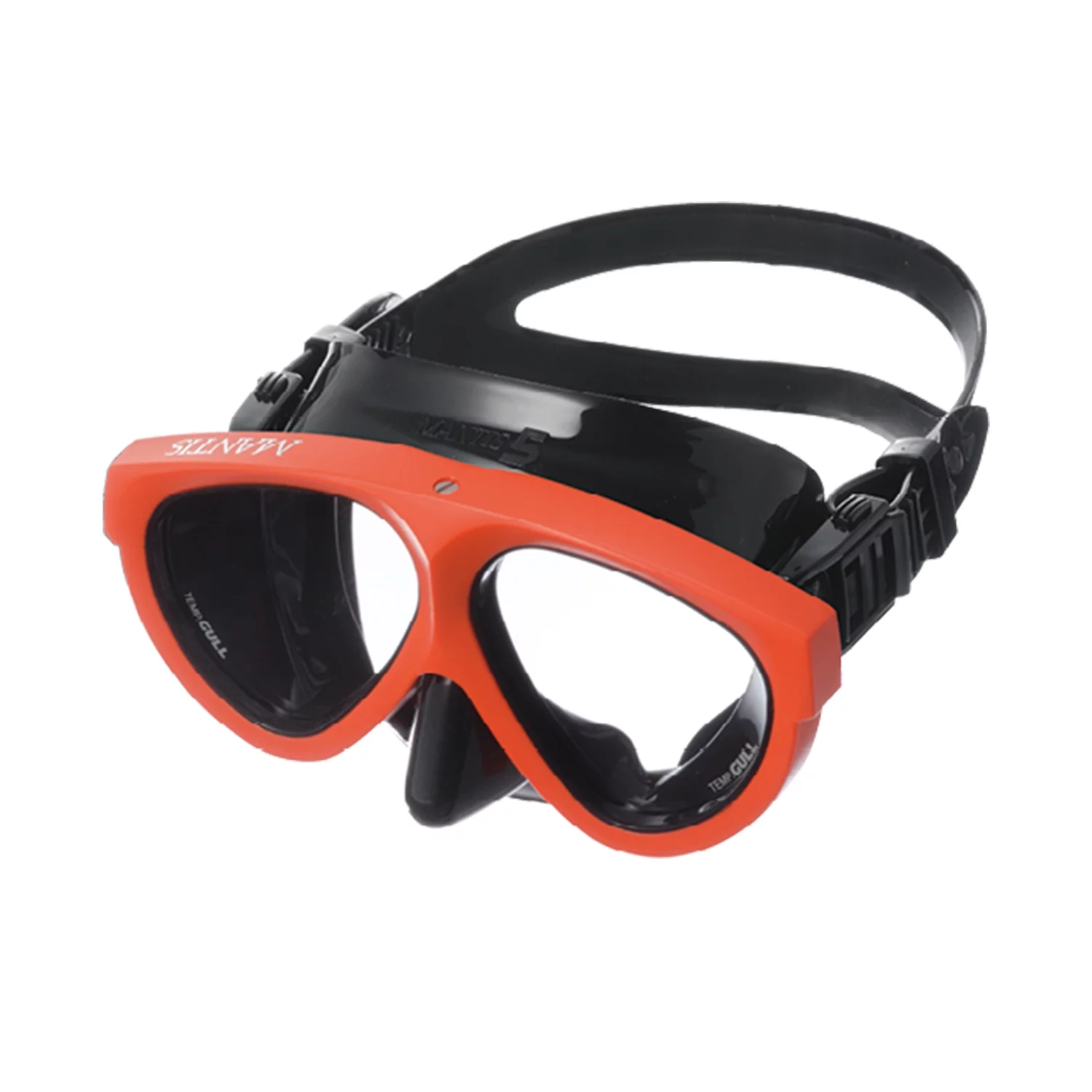 Gull Mantis 5 RX Nearsighted Black/Bright Orange Dive Mask, Custom