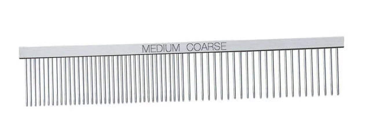 Professional Dog Grooming Greyhound Combs for Dogs Chrome Comb - Choose Size (Medium/Coarse Comb)