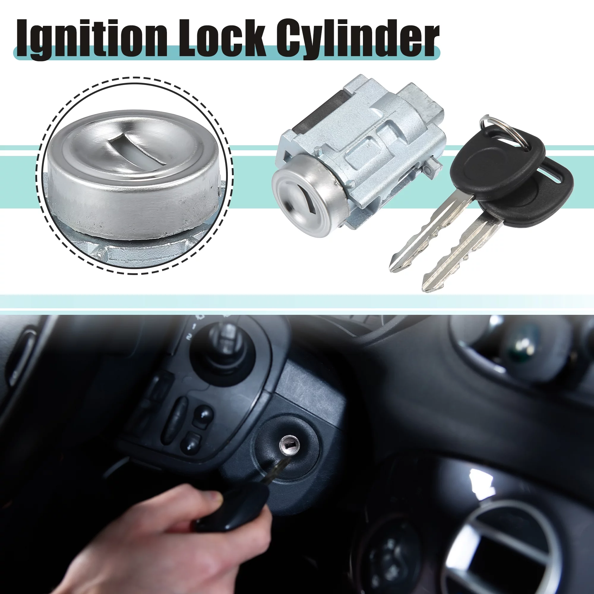 Ignition Switch Cylinder Lock Assembly for Pontiac Grand Am 1999-2005 for Oldsmobile Intrigue 1998-2002