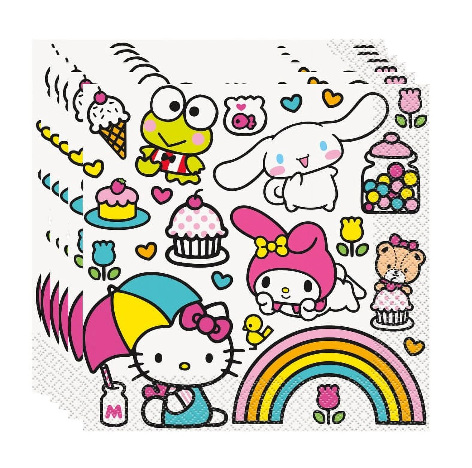 Hello Kitty Birthday Party Supplies Bundle includes 16 Dessert Cake Paper Plates 7