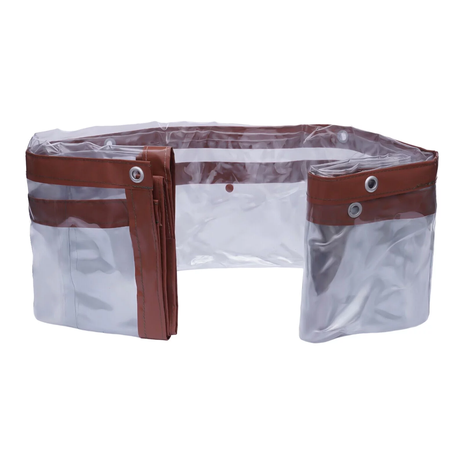 Water/Sun-proof Commercial Brown PVC Clear Awning Canopy Patio Roll Up Enclosure