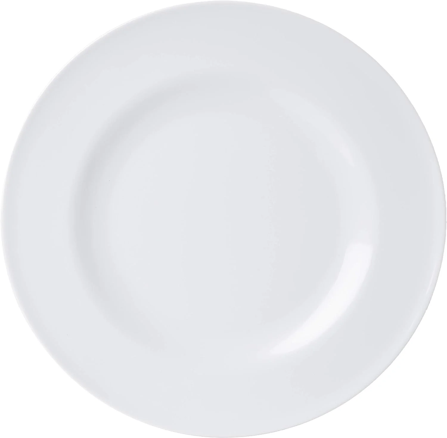 Bayview Essentials- Shatter-Proof and Chip-Resistant Classic Melamine Dinner Plate- Set of 6- 10.5 inches (White)