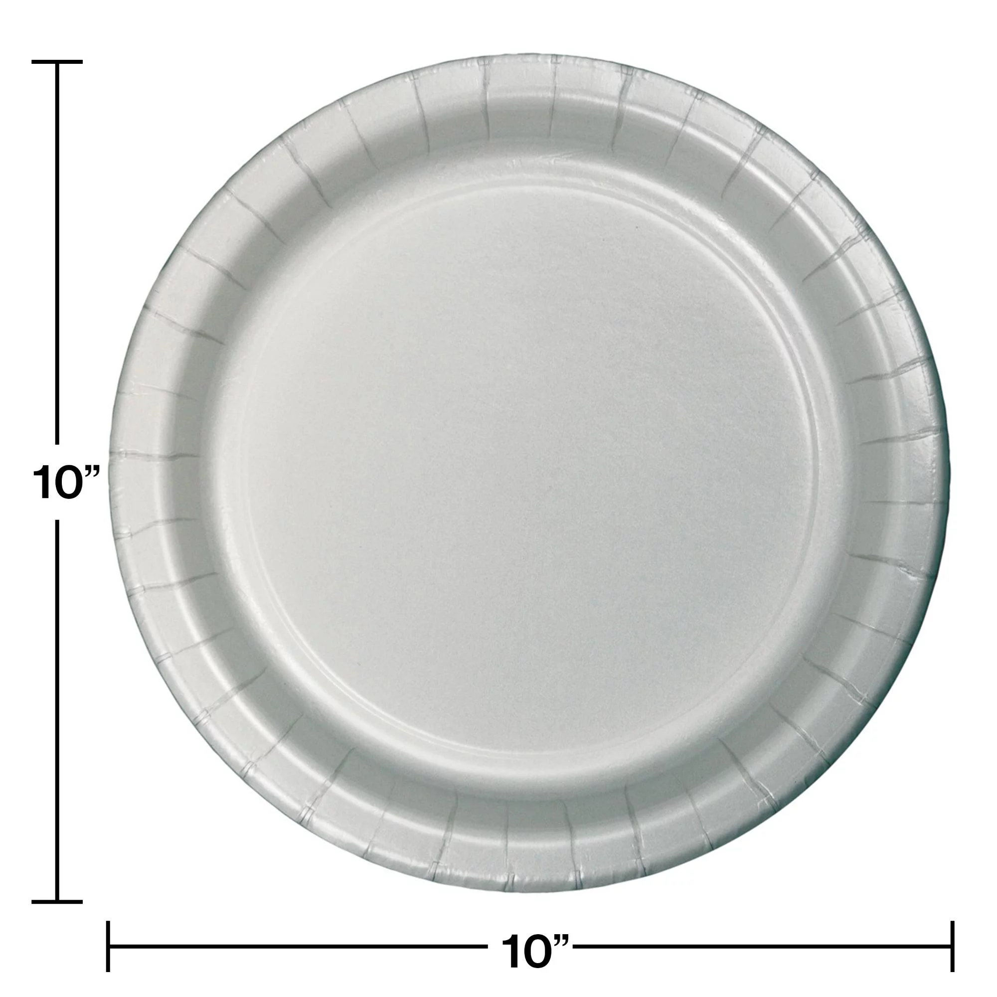 Party Central Club Pack of 240 Shimmering Silver Paper Party Banquet Dinner Plates 10