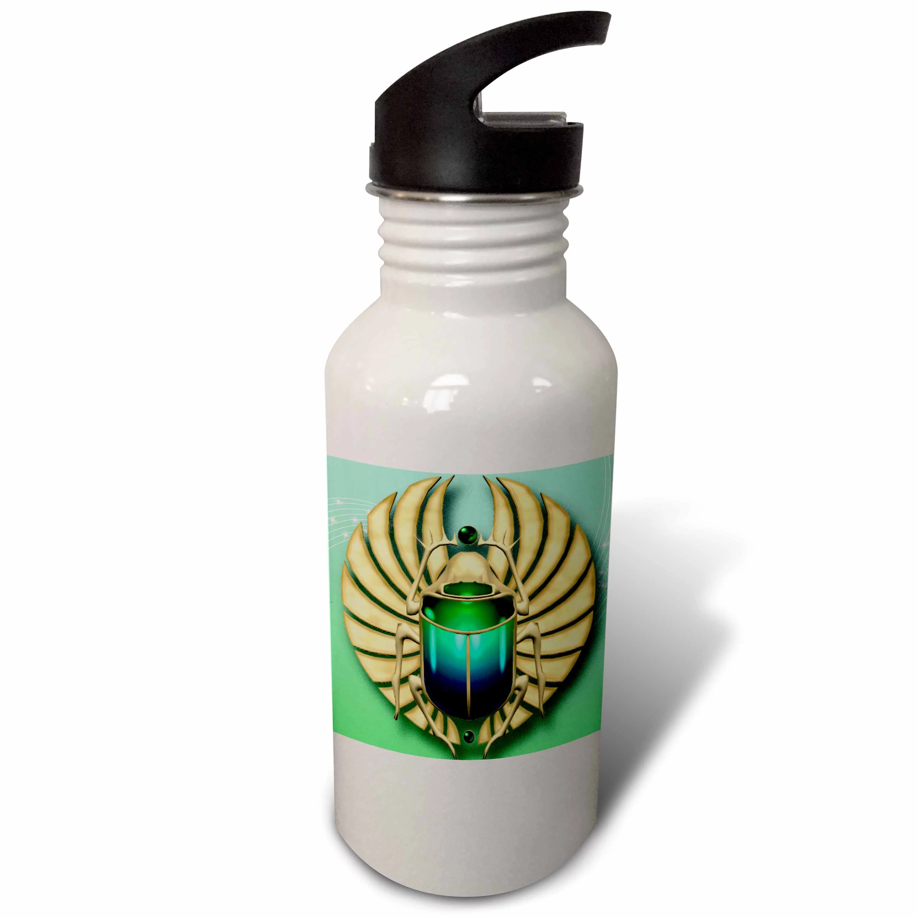 Egyptian Scarab in beautiful colors 21 oz Sports Water Bottle wb-108169-1