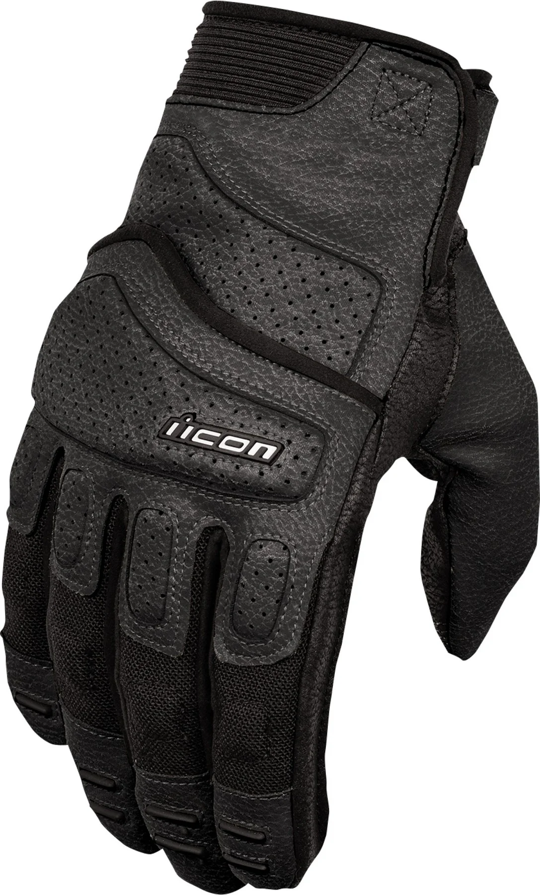 Icon Superduty 3 Mens Leather Motorcycle Gloves Black XXL