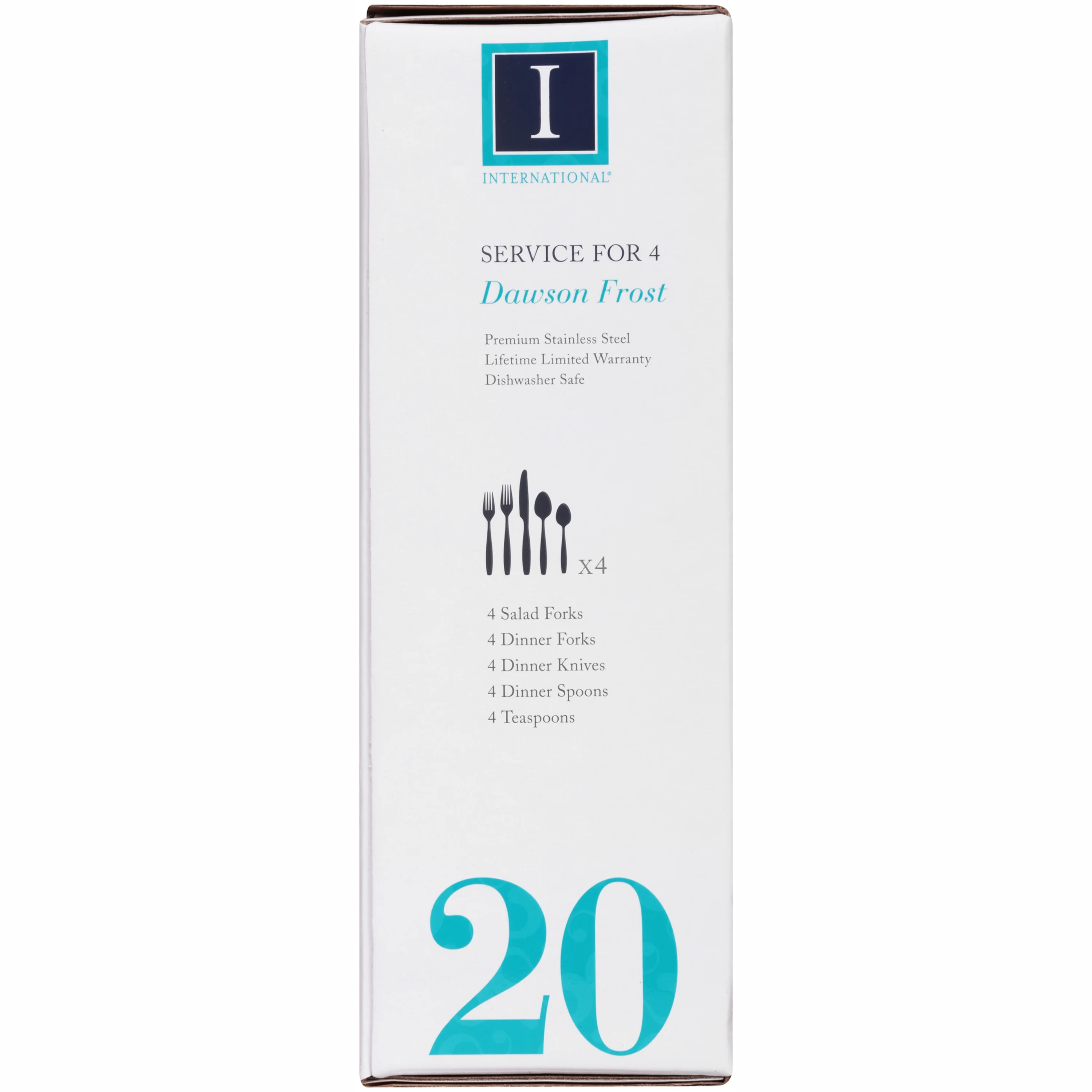 International Silver Dawson Frost 20-piece Stainless Steel Flatware Set