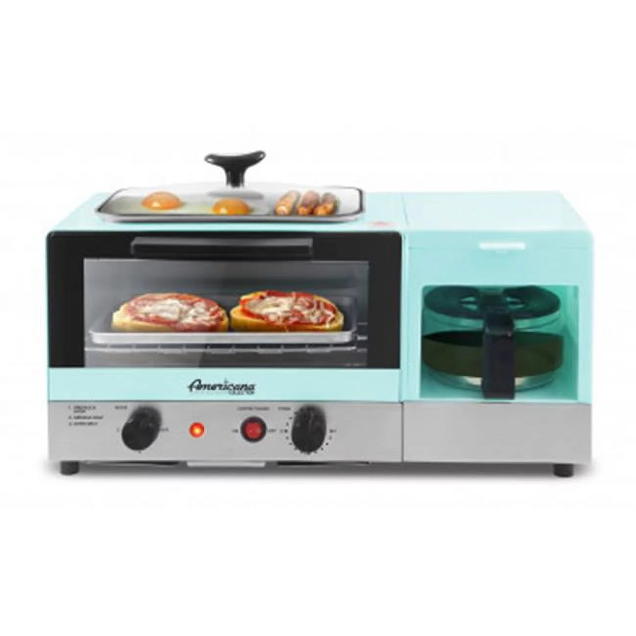 Elite Gourmet New Collection 3-in-1 Multifunctional Breakfast Center, Toaster Ovens.
