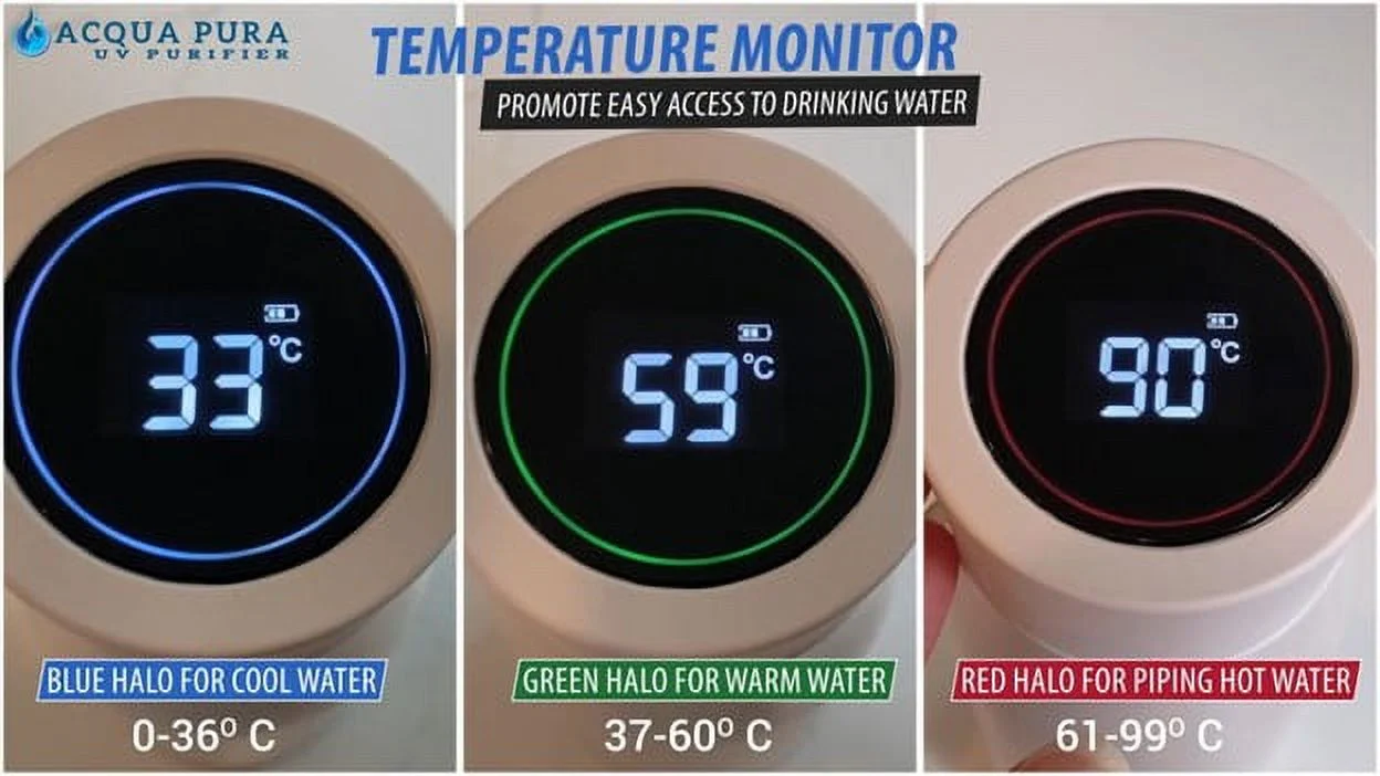 ACQUA PURA UV PURIFIER SELF-CLEANING STAINLESS STEEL INSULATED WATER BOTTLE