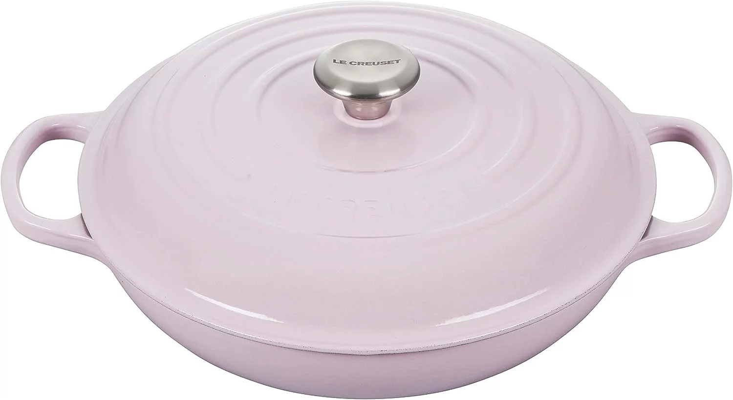 Le Creuset Enameled Cast Iron Signature Braiser, 3.5 qt., Shallot