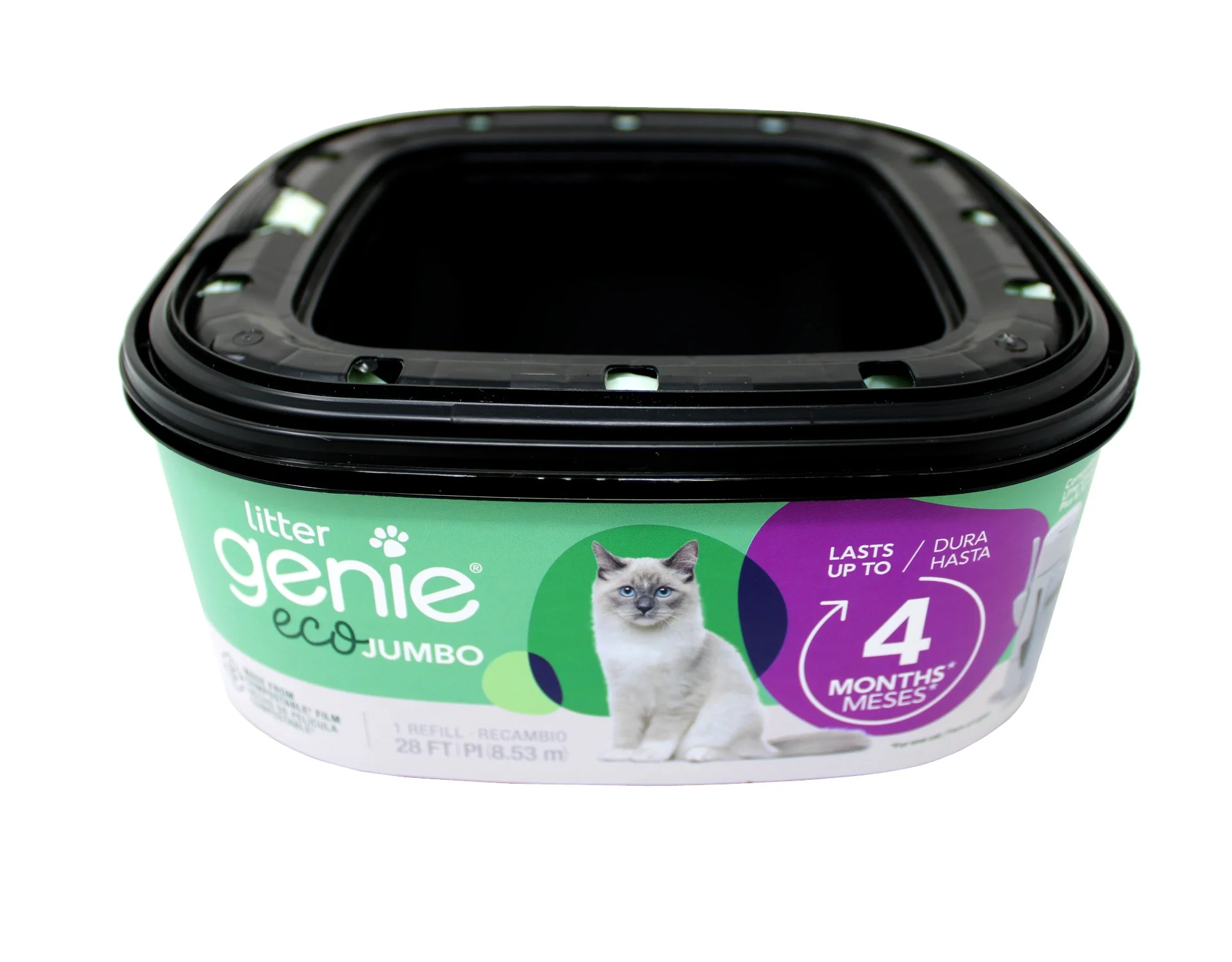 Litter Genie Jumbo Eco refill 28ft, 4 months - 6 Pack