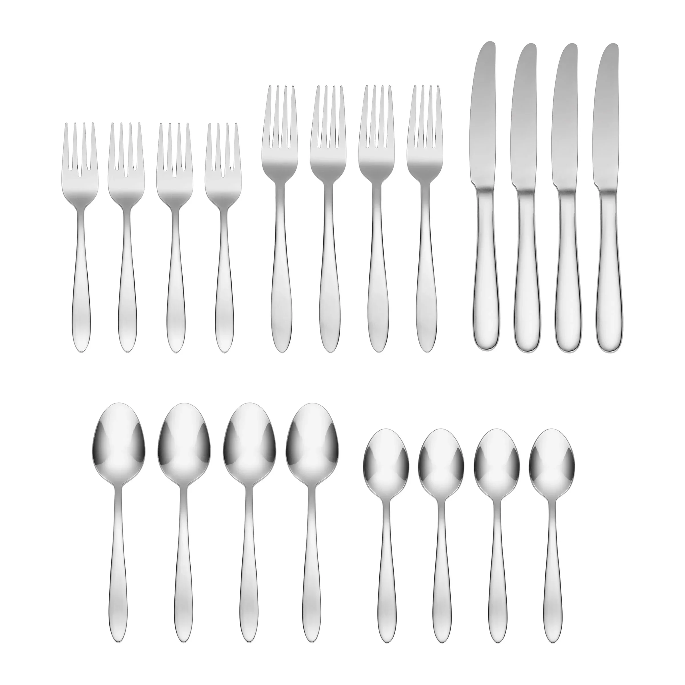 Oneida Mooncrest 20 Piece Everyday Flatware Set, Service for 4