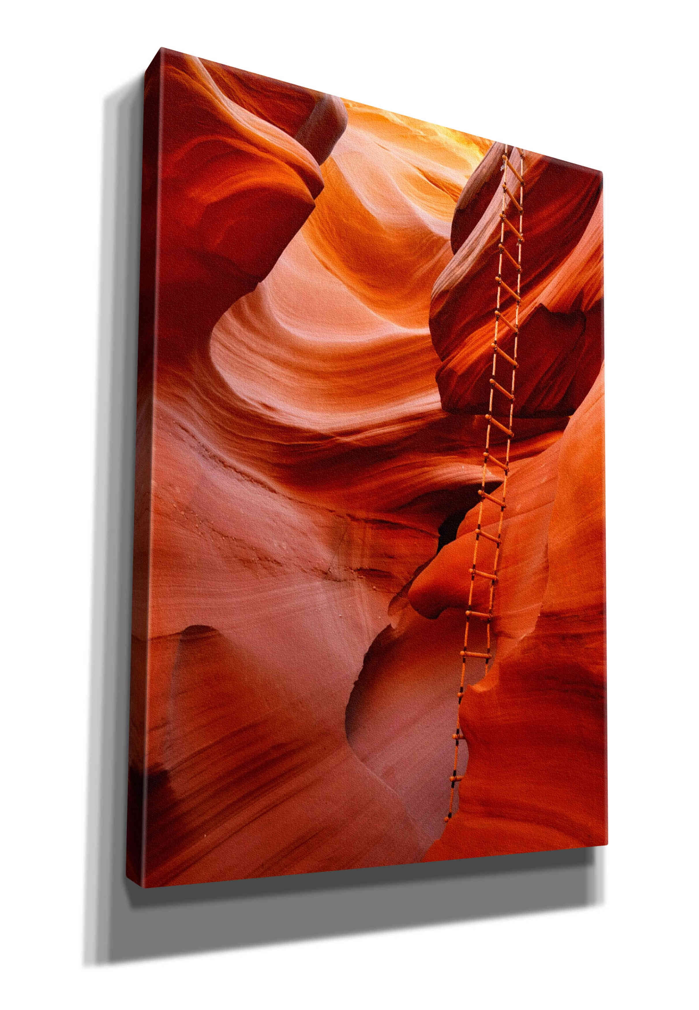 Epic Graffiti 'Lower Antelope Canyon Ladder' by Mike Jones, Giclee Canvas Wall Art, 18