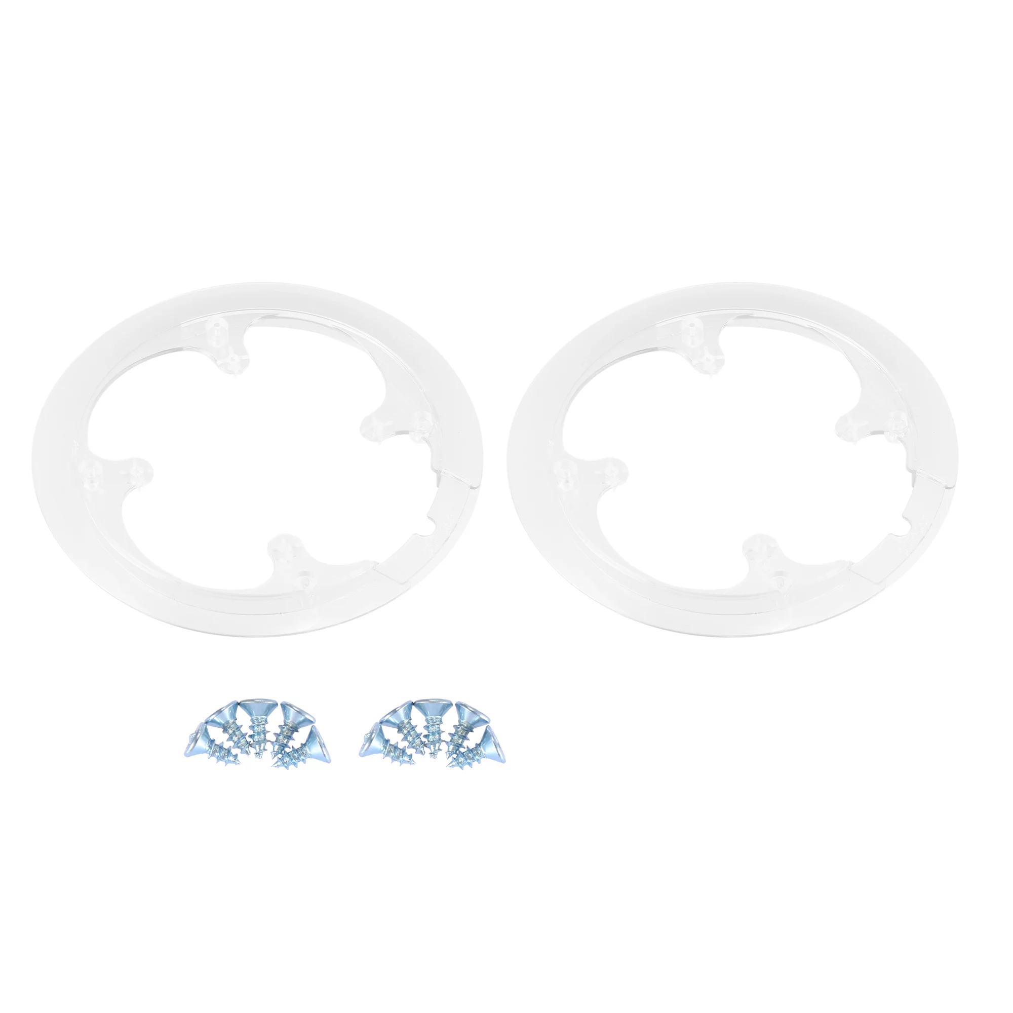 Unique Bargains 2 Pcs 42 44 Teeth 7.4cm 9.5-10.5cm Bicycle Bike Crankset Chain Wheel Cover Protection Chain Wheel Protective Cover Clear