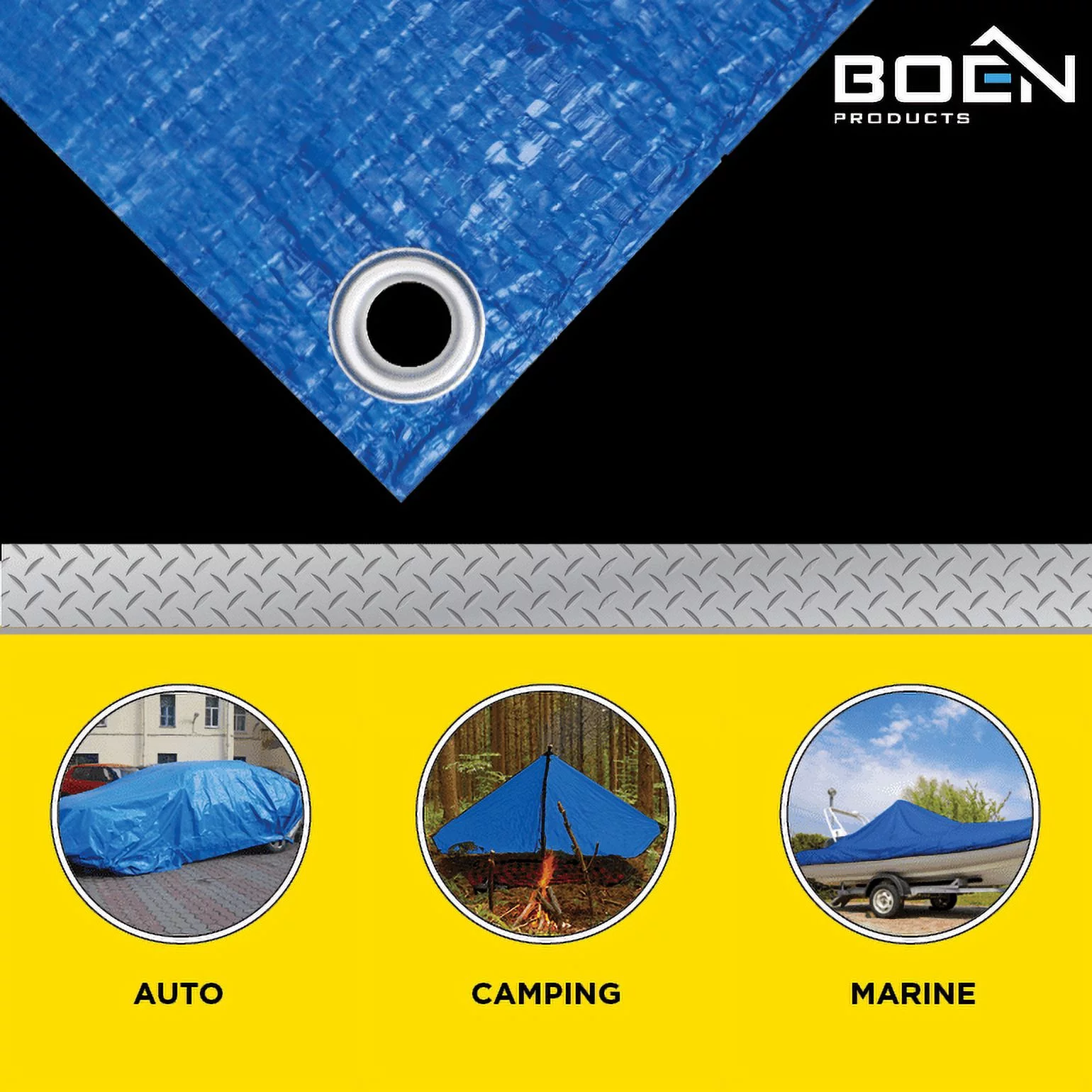 Boen 40' x 40' All Purpose Blue Tarp