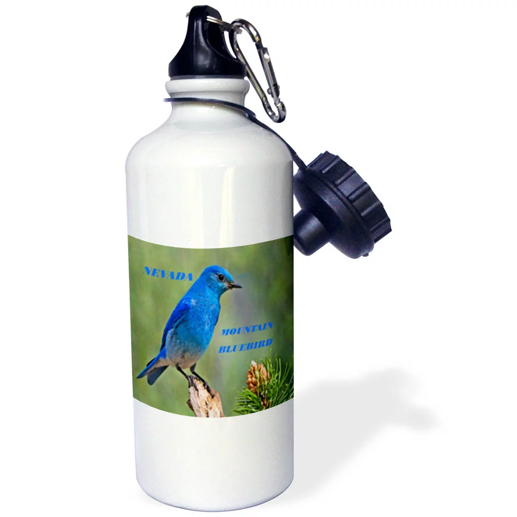 State Bird Of Nevada Mountain Bluebird 21 oz Sports Water Bottle wb-50940-1