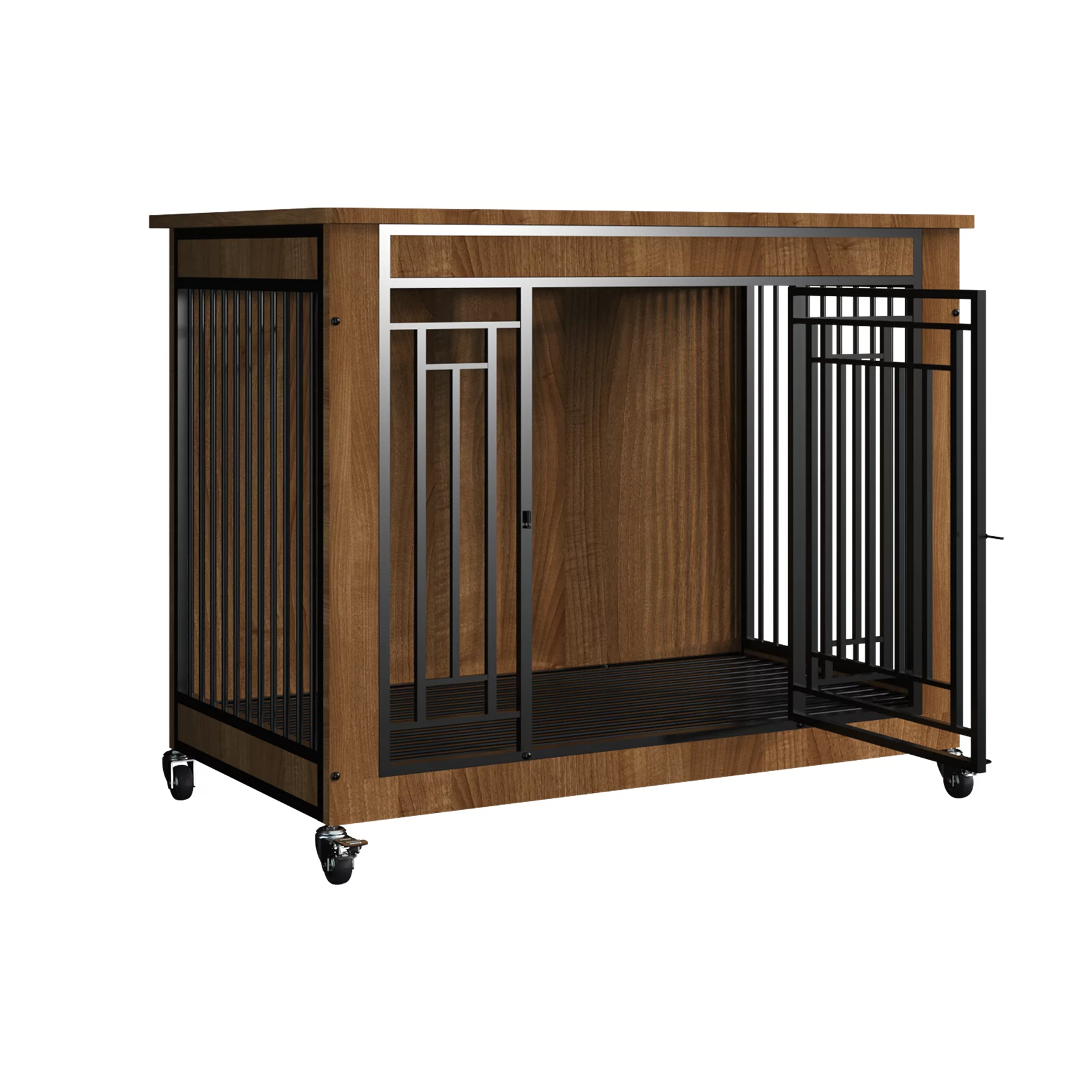 Black wooden dog cage medium dog pet furniture L20.86IN*W31.88N*H29.92IN