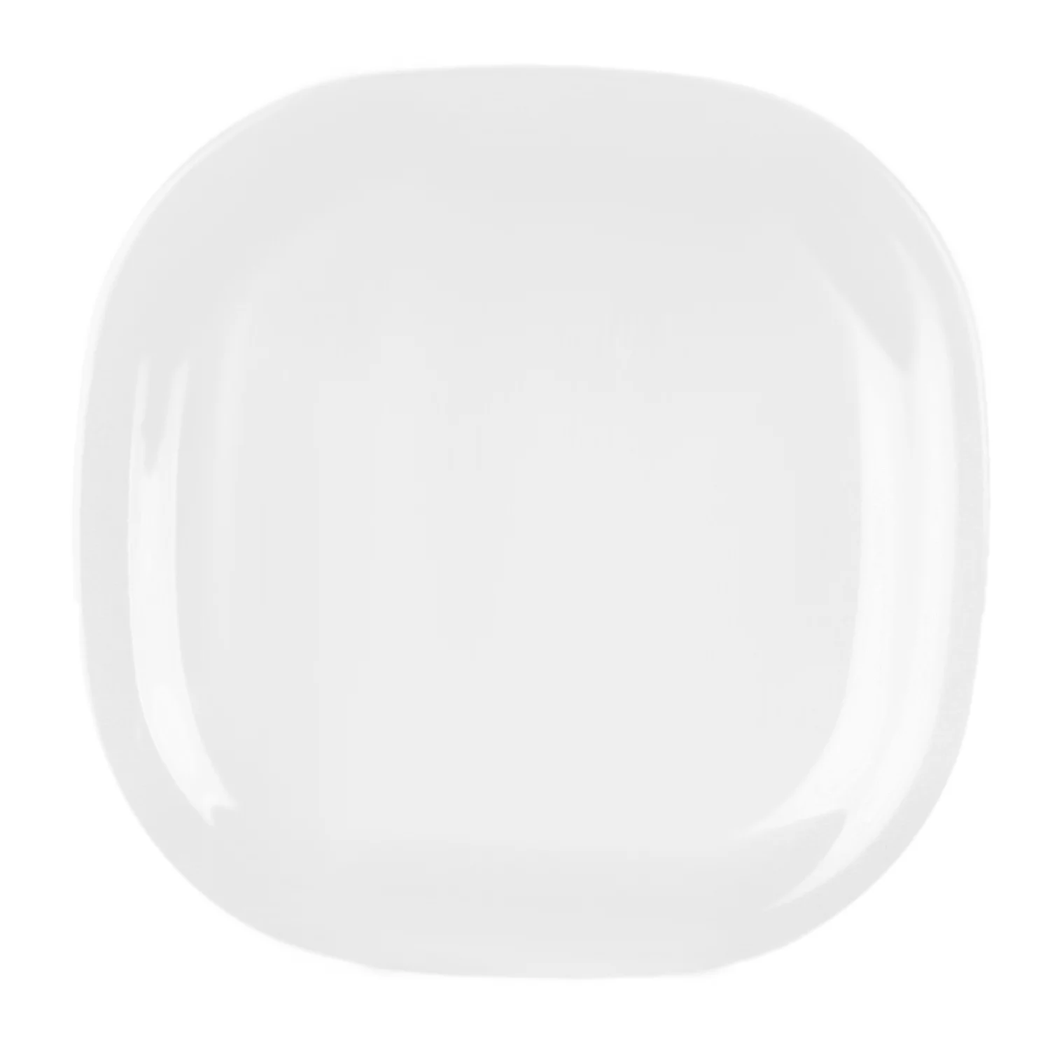 Excellante Passion White Melamine Dinnerware Collection 14 X 14 Inch Round Square Plate, Comes in Each