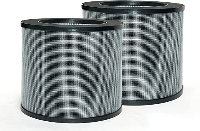 Nispira 3-in-1 True HEPA Replacement Filter for Air Purifier | Compatible with TaoTronics TT-AP006 | Remove Smoke, Dust, Pollen | 2 Pack