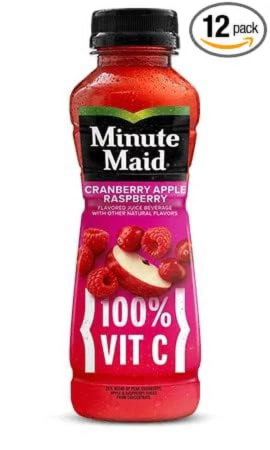 Minute Maid Juice in 12 oz Bottles Bundled by Louisiana Pantry (Cranberry Apple Raspberry, 12 Pack)