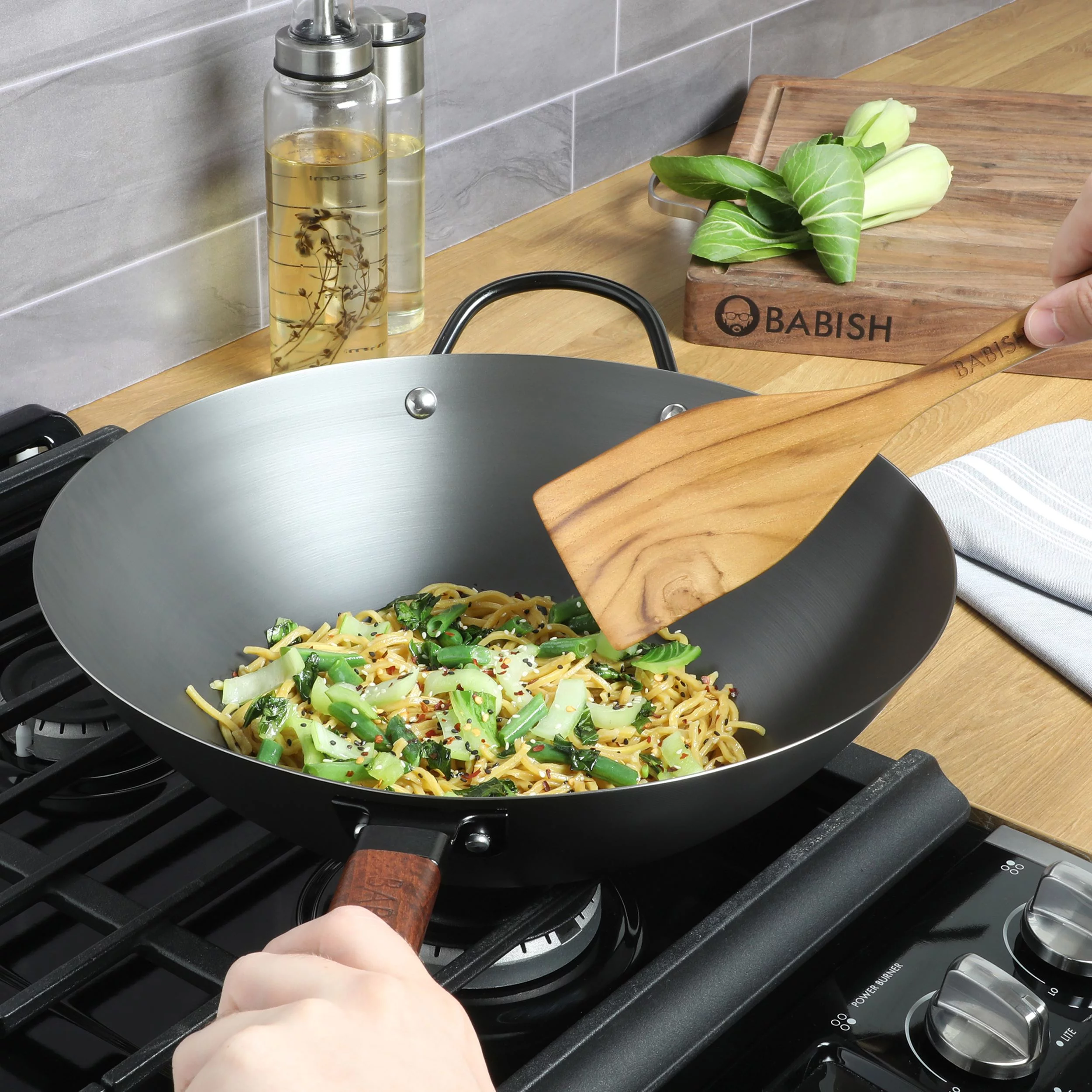 Babish 13-inch Carbon Steel Wok