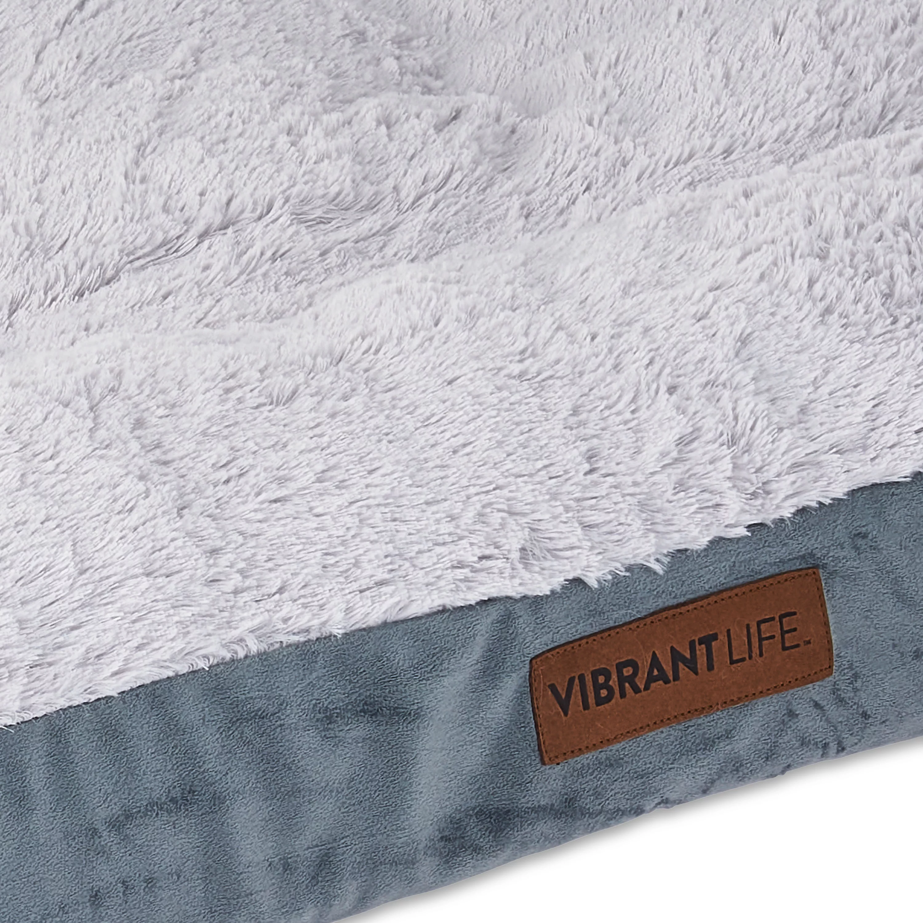 Vibrant Life Large Deluxe Pillow Top Dog Bed, Gray