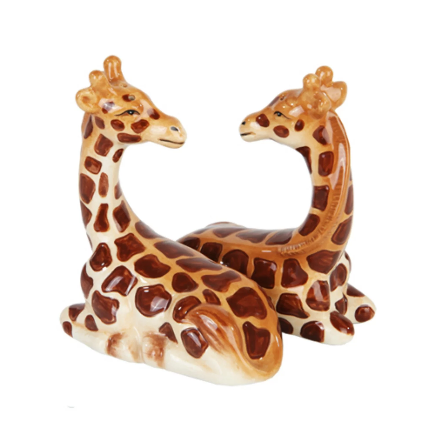 Tabletop Magnetic Giraffes Salt Pepper Ceramic Set/2 Safari Zoo Menagerie 9868