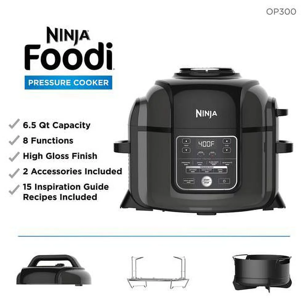 Restored Ninja Foodi TenderCrisp 8-in-1 6.5-Quart Pressure Cooker (Refurbished)