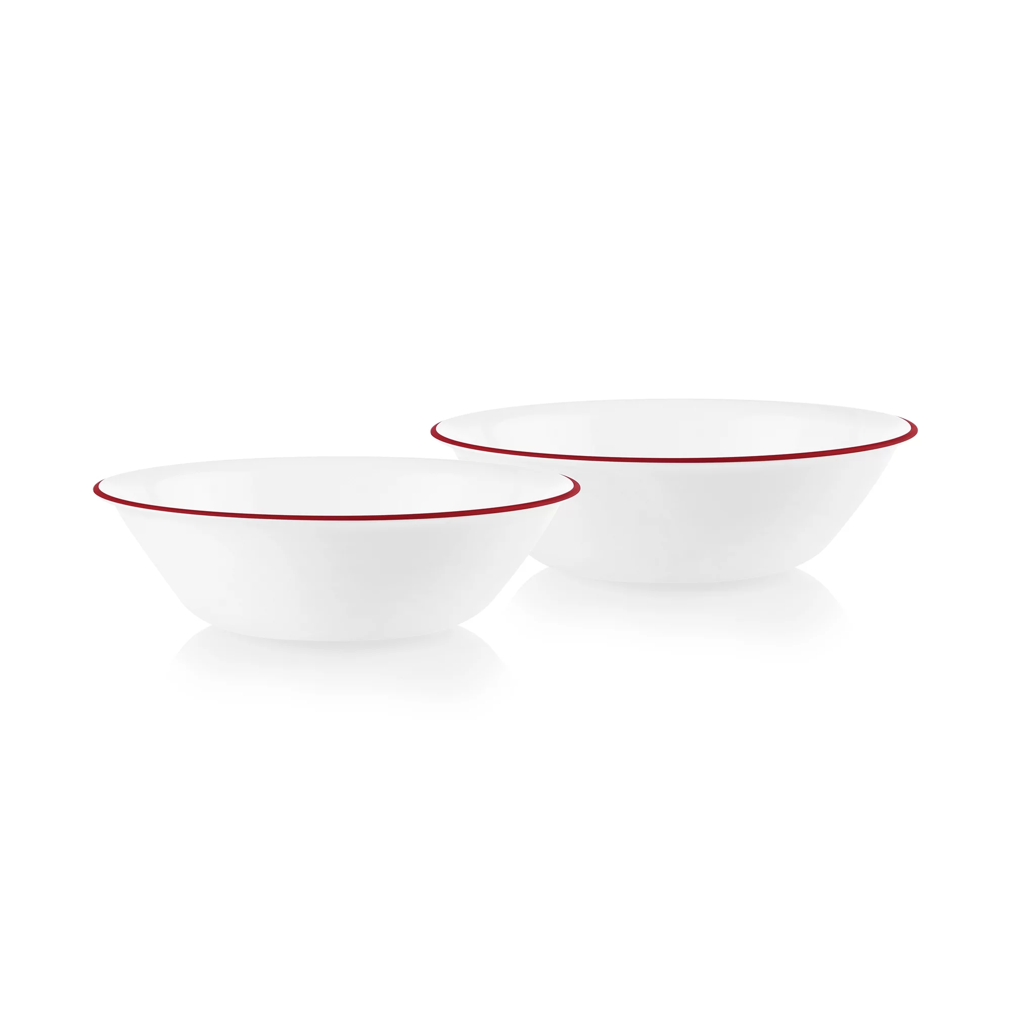 Corelle Radiant Red Banded 1-quart Serving Bowls, 2-pack