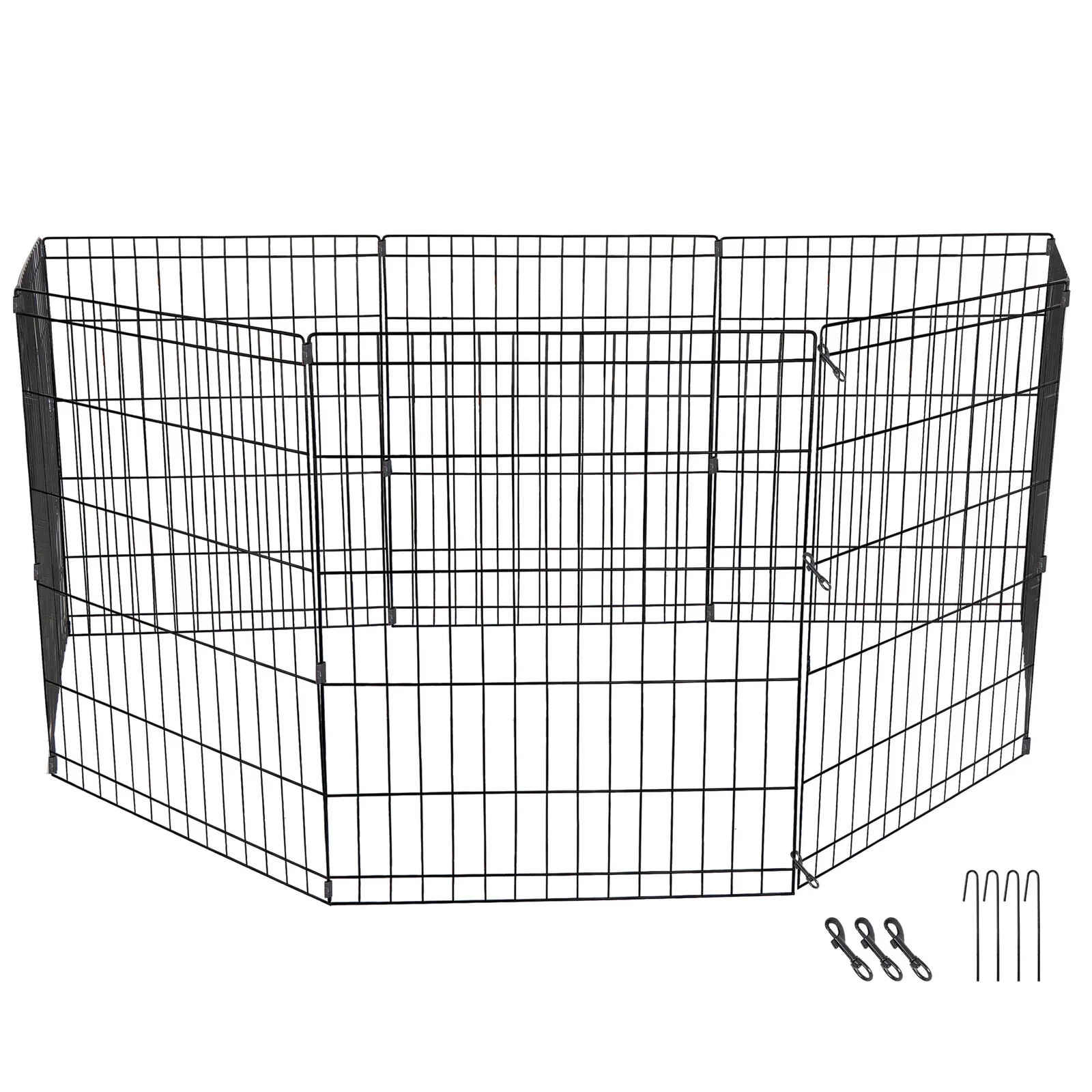 30 Inch 8 Panels Tall Dog Playpen Large Crate Fence Pet Play Pen Exercise Cage