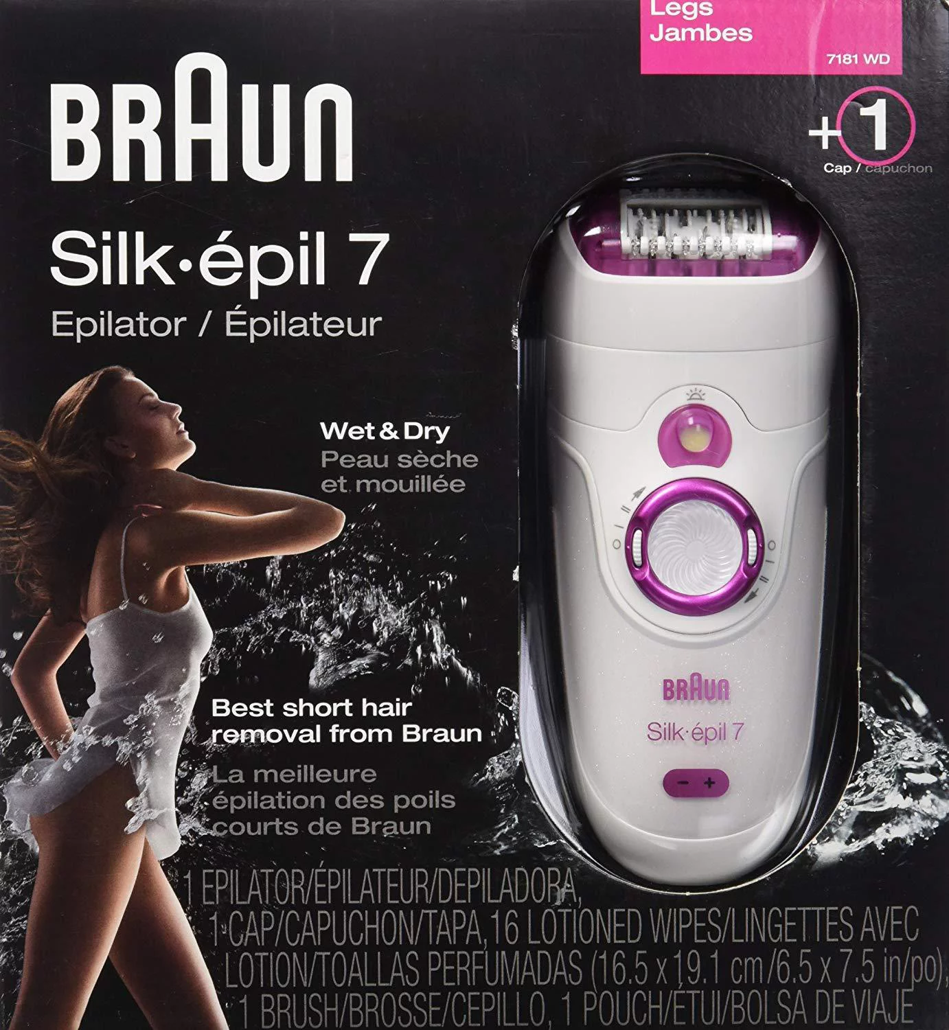 Braun Silk-pil 7 Legs 7181 WD - Epilator - white/lilac
