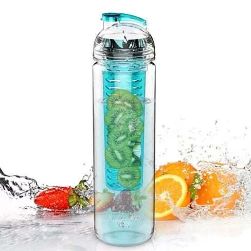 Fruitcola Dome Infuser Bottle - 1 - Strawberries, Watermelon, Mint, Lemon, Honey - Stay stylish while infusing your water on-the-go!