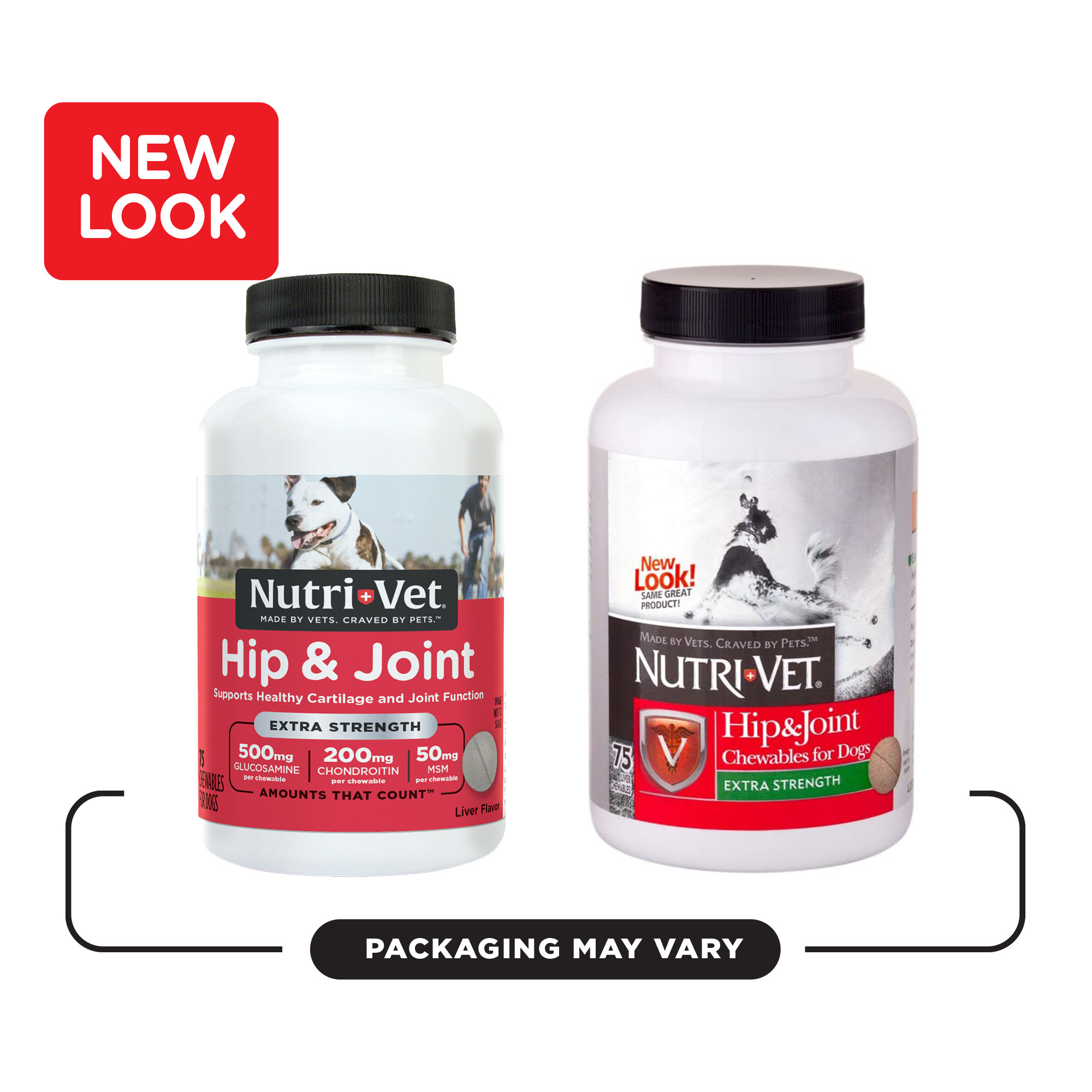 Nutri-Vet Hip & Joint Extra Strength Chewable Dog Supplements, 75 Count