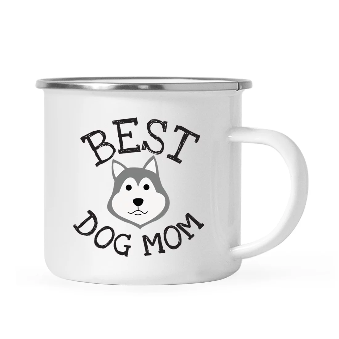 Koyal Wholesale Best Dog Mom Stainless Steel Campfire Mug Siberian Husky, Dog Graphic