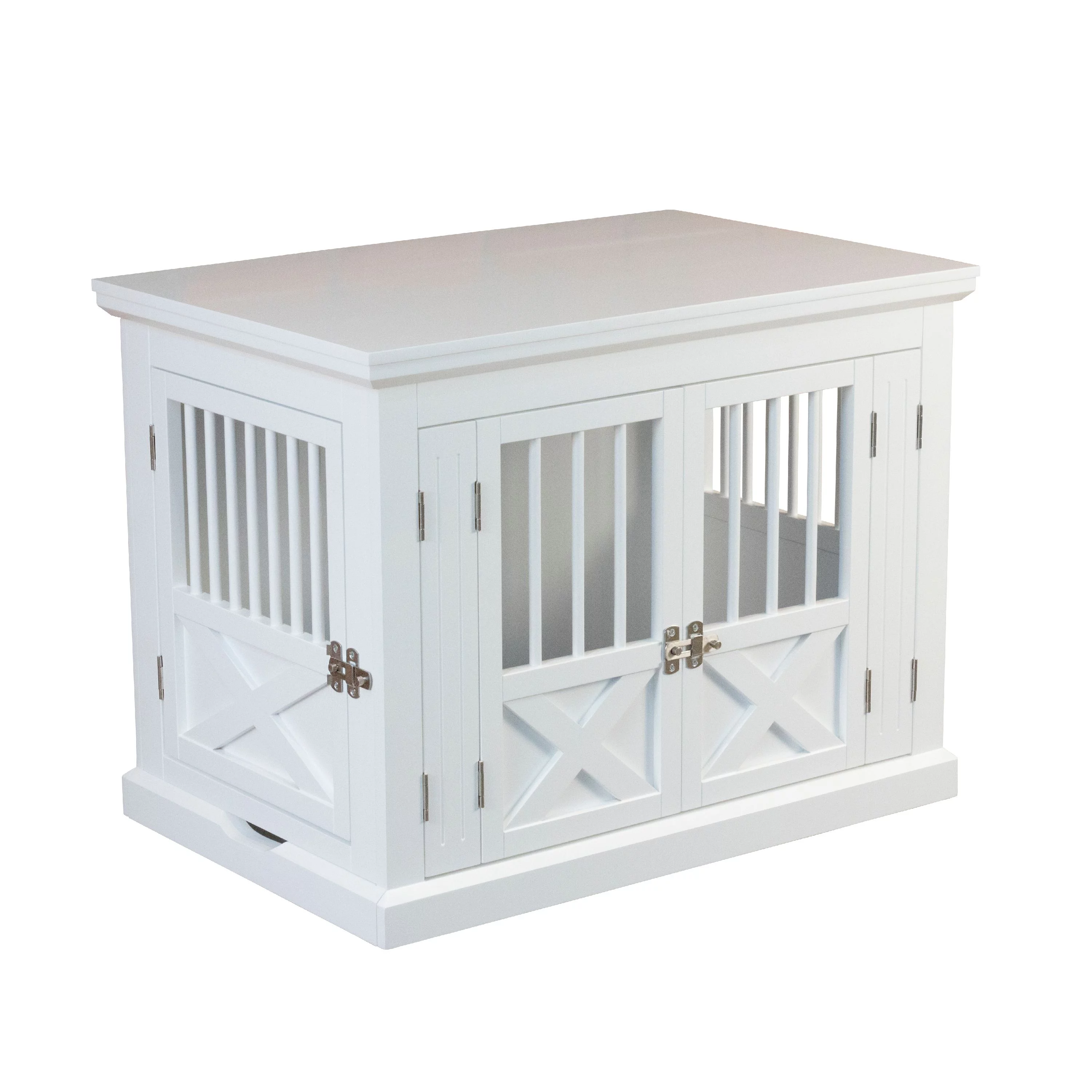 Zoovilla Triple Door Dog Crate Kennel White Medium 30.63