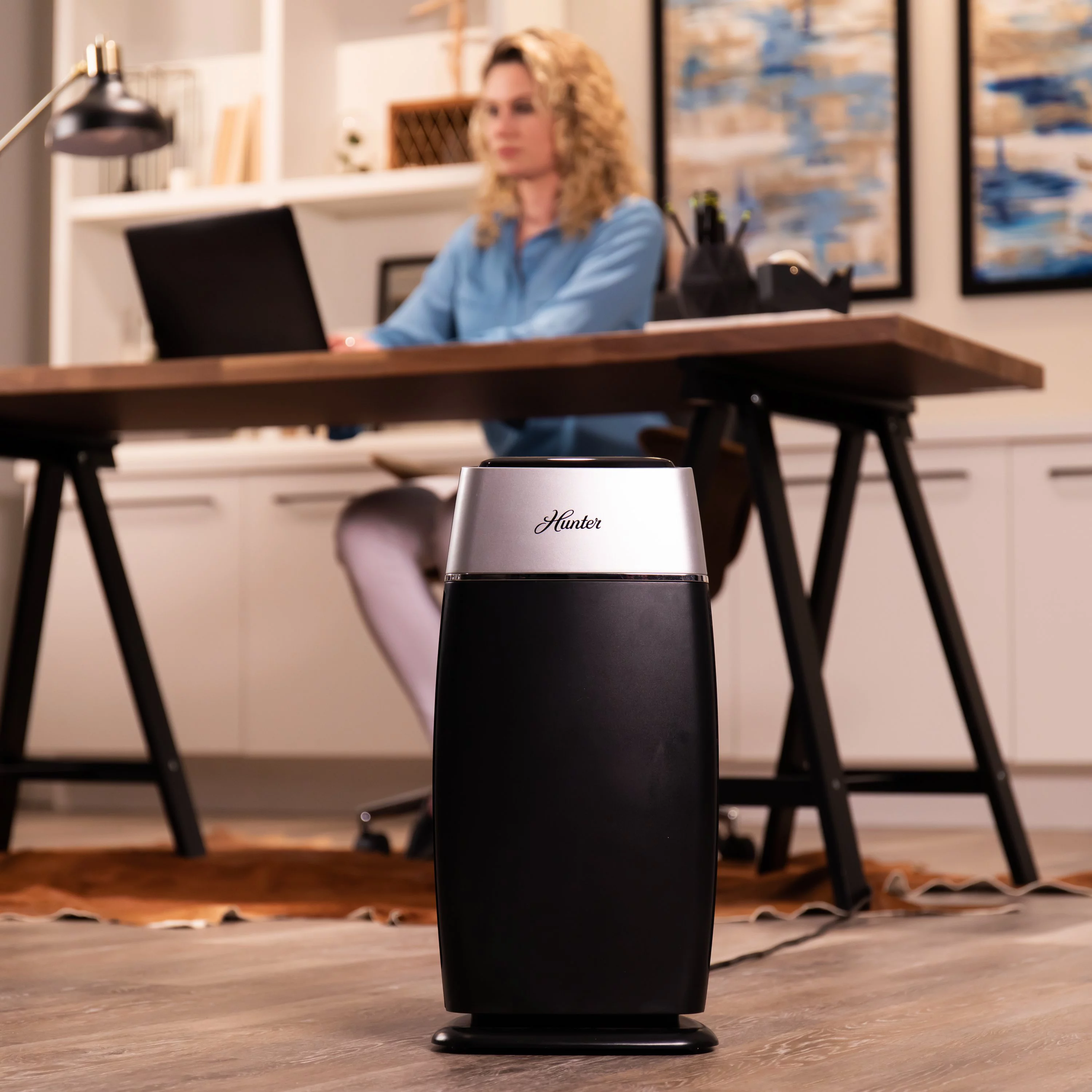 Hunter HP100 EcoSilver® True HEPA Medium Tower Air Purifier