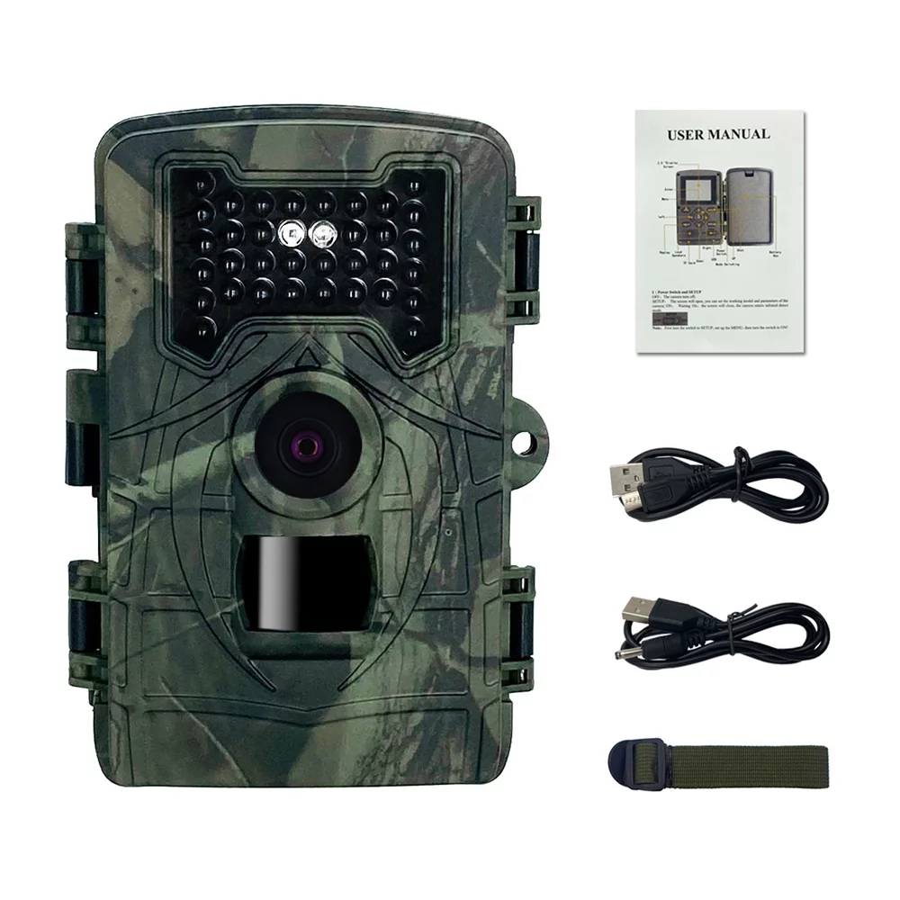36MP 1080P Day Night Photo Video Taking Trail Multi-function Outdoor Huntings Animal Observation House Monitoring IP54 Waterproof with 34 Infrared Lights