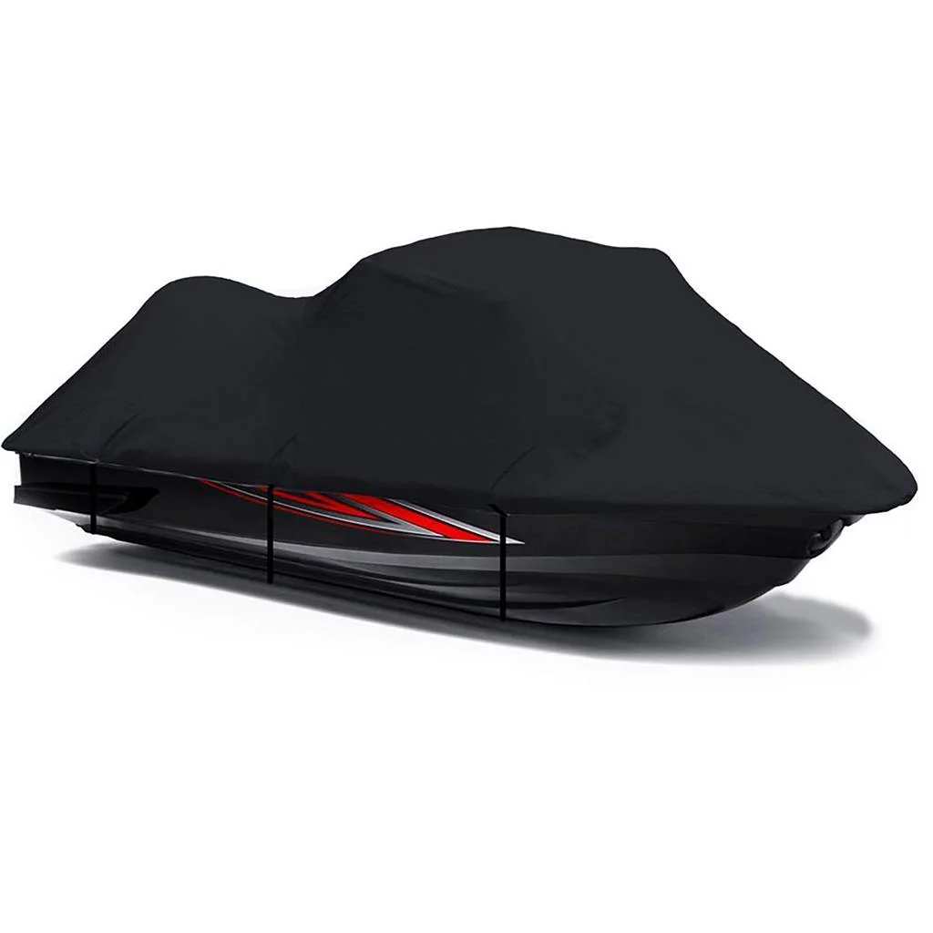 BLACK PWC 600D JET SKI Cover Compatible for Sea Doo Sea-Doo GTI 2001 2002 2003 2004 2005 / GTI RFI 2003 2004 2005 / GTI LE 2002 2003 2004 2005 Jet Ski Watercraft Cover