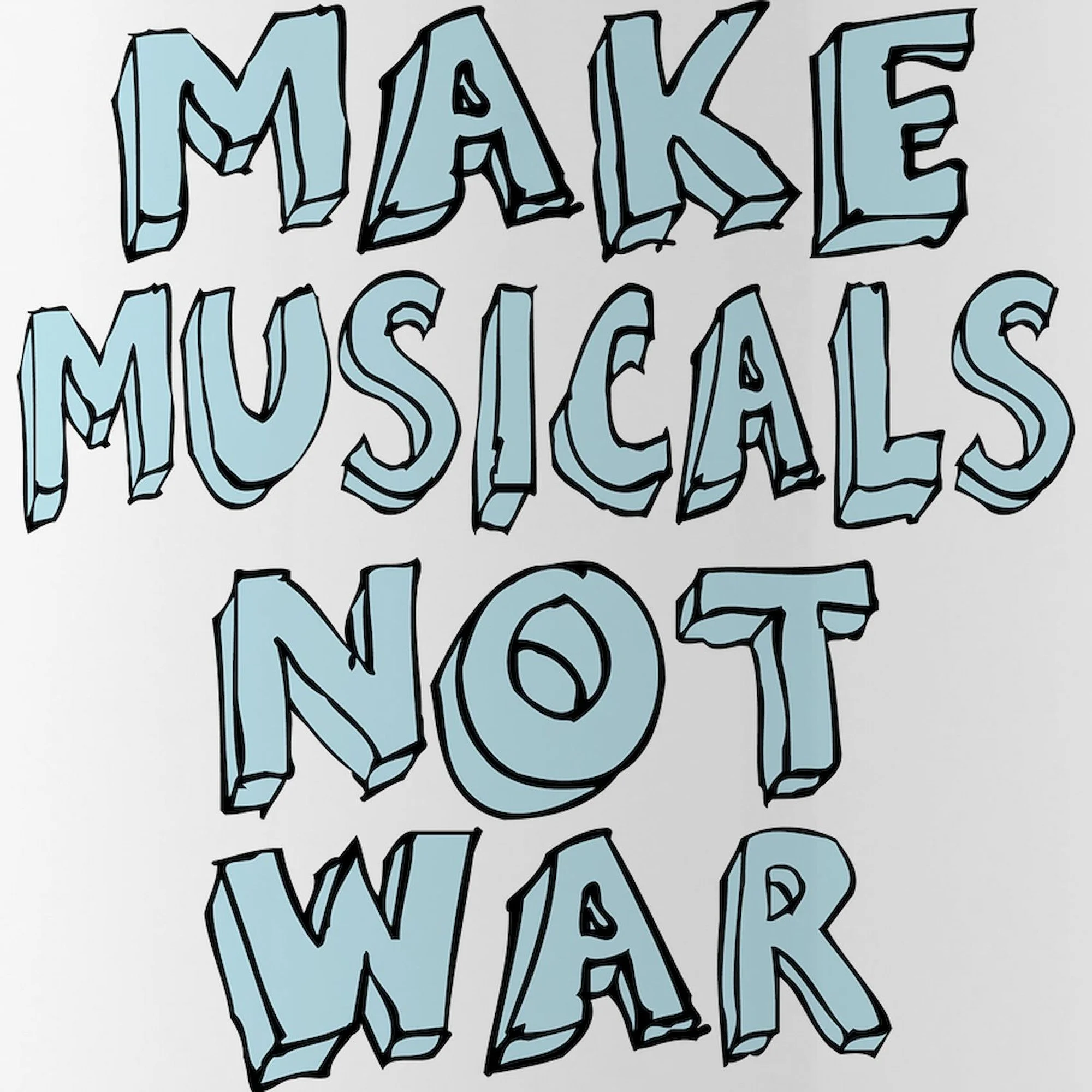 CafePress - Make Musicals Not War Stainless Water Bottle 1 - Stainless Steel Water Bottle, Sports Bottle, 1.0L