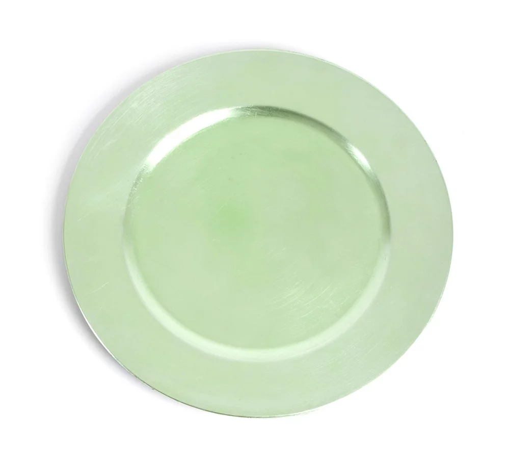 Fennco Styles Classic Design Holiday Decorative Charger Plate-Set of 4 (Pistachio)